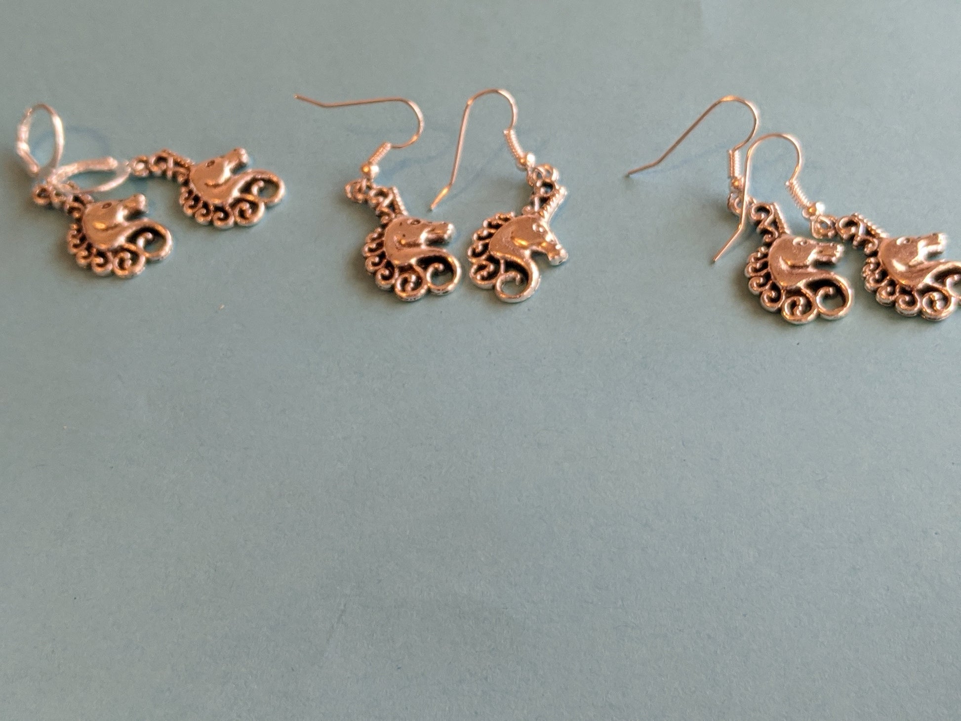 Fancy Unicorn Dangle Earrings Dangle Earrings Dragon & Wolf Designs