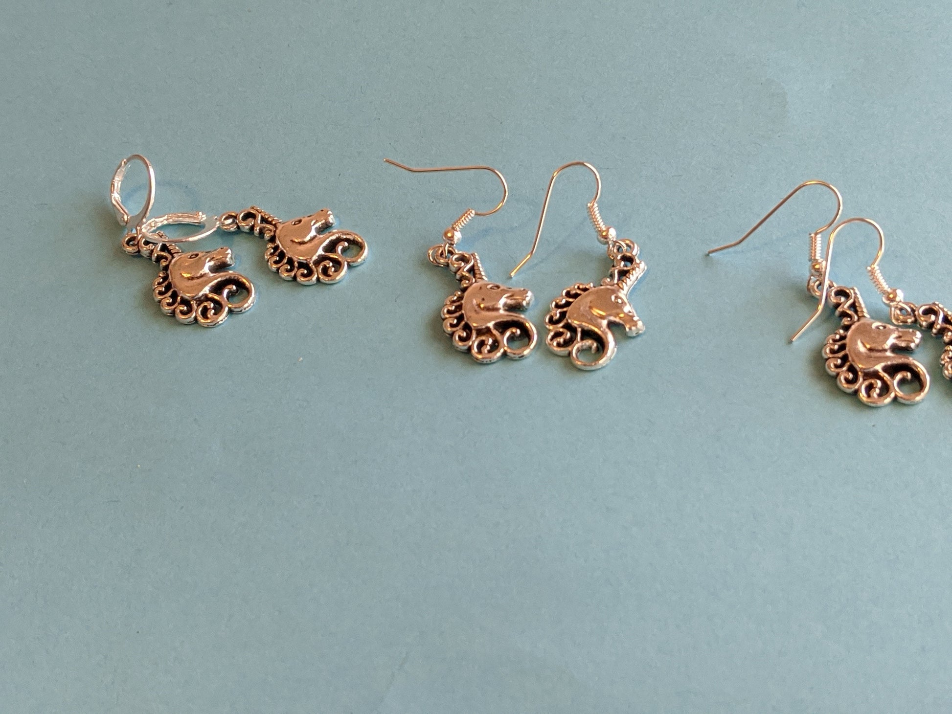 Fancy Unicorn Dangle Earrings Dangle Earrings Dragon & Wolf Designs