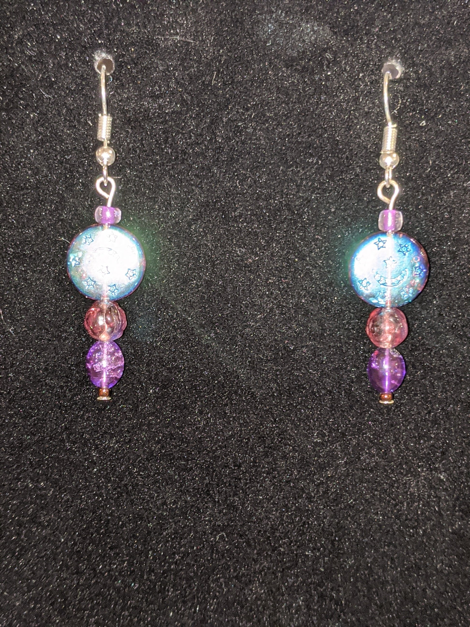 Mystic Twilight Beaded Earrings Dragon & Wolf Designs