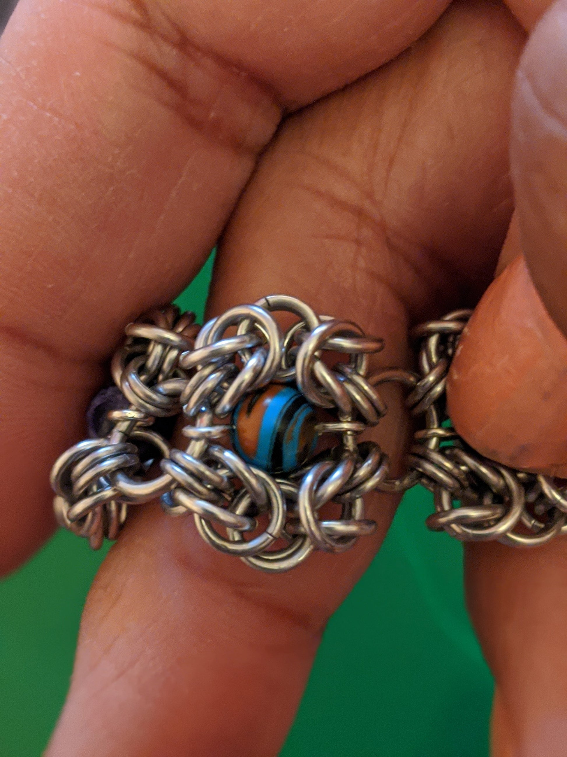 Romanov Chainmail Beaded Jewelry Set Chainmail Jewelry Sets Dragon & Wolf Designs