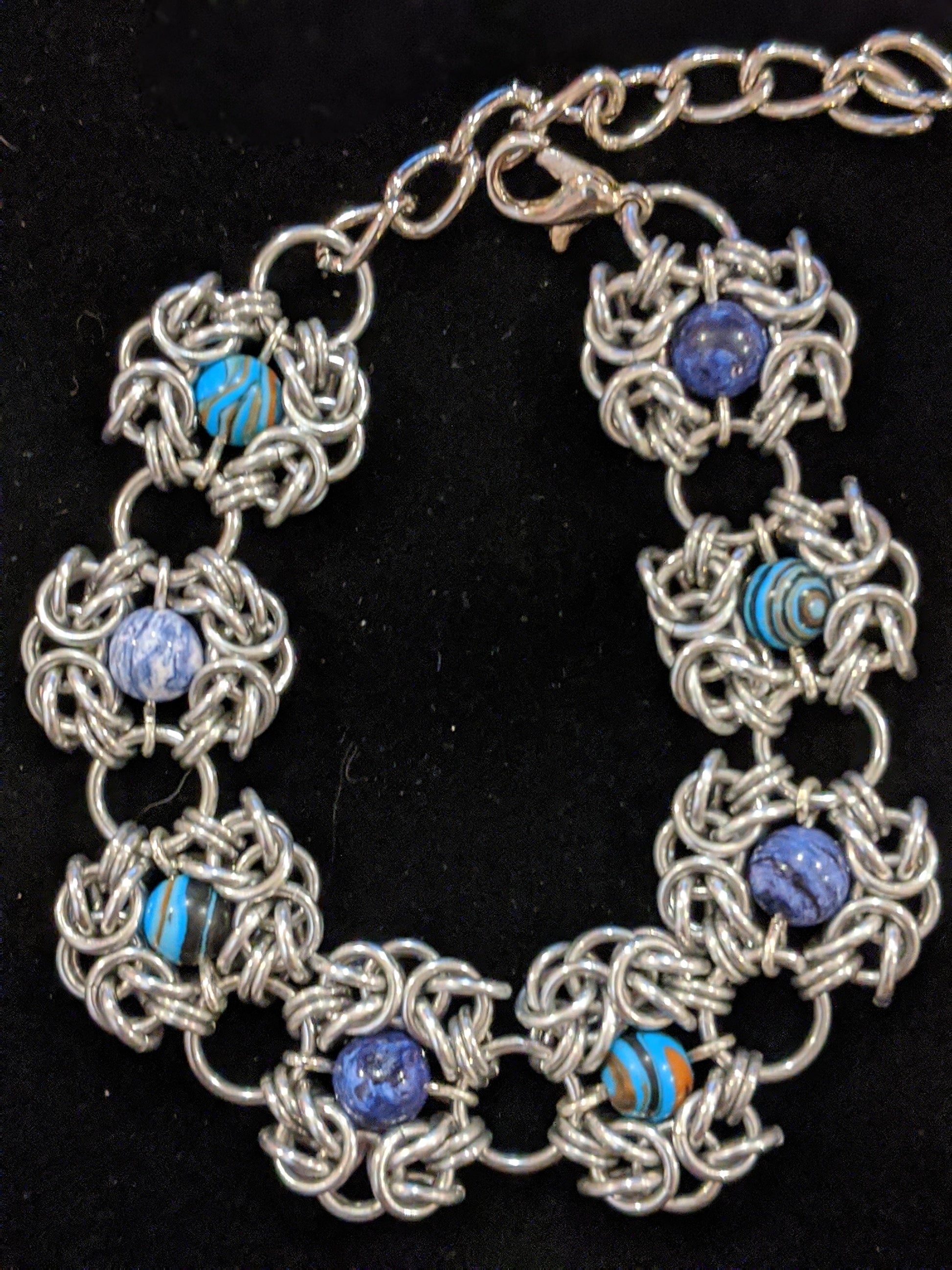 Romanov Chainmail Beaded Jewelry Set Chainmail Jewelry Sets Dragon & Wolf Designs