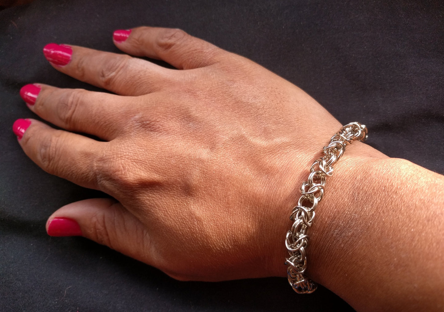 Nickel Byzantine Chainmail Bracelets Chainmail Bracelets Dragon & Wolf Designs
