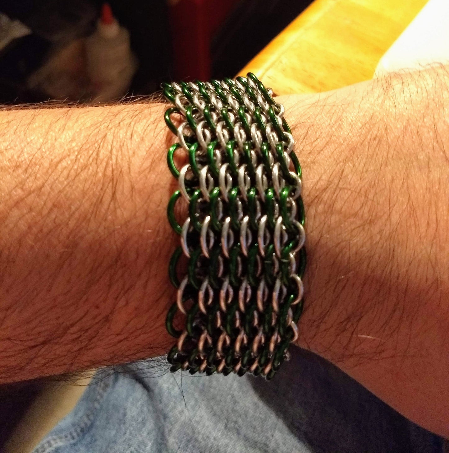 Dragonscale Chainmail Bracelets Chainmail Bracelets Dragon & Wolf Designs