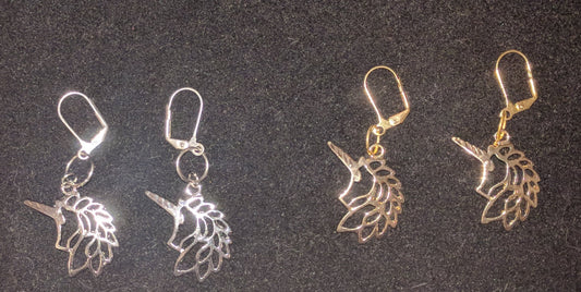 Unicorn earrings! Dangle Earrings Dragon & Wolf Designs