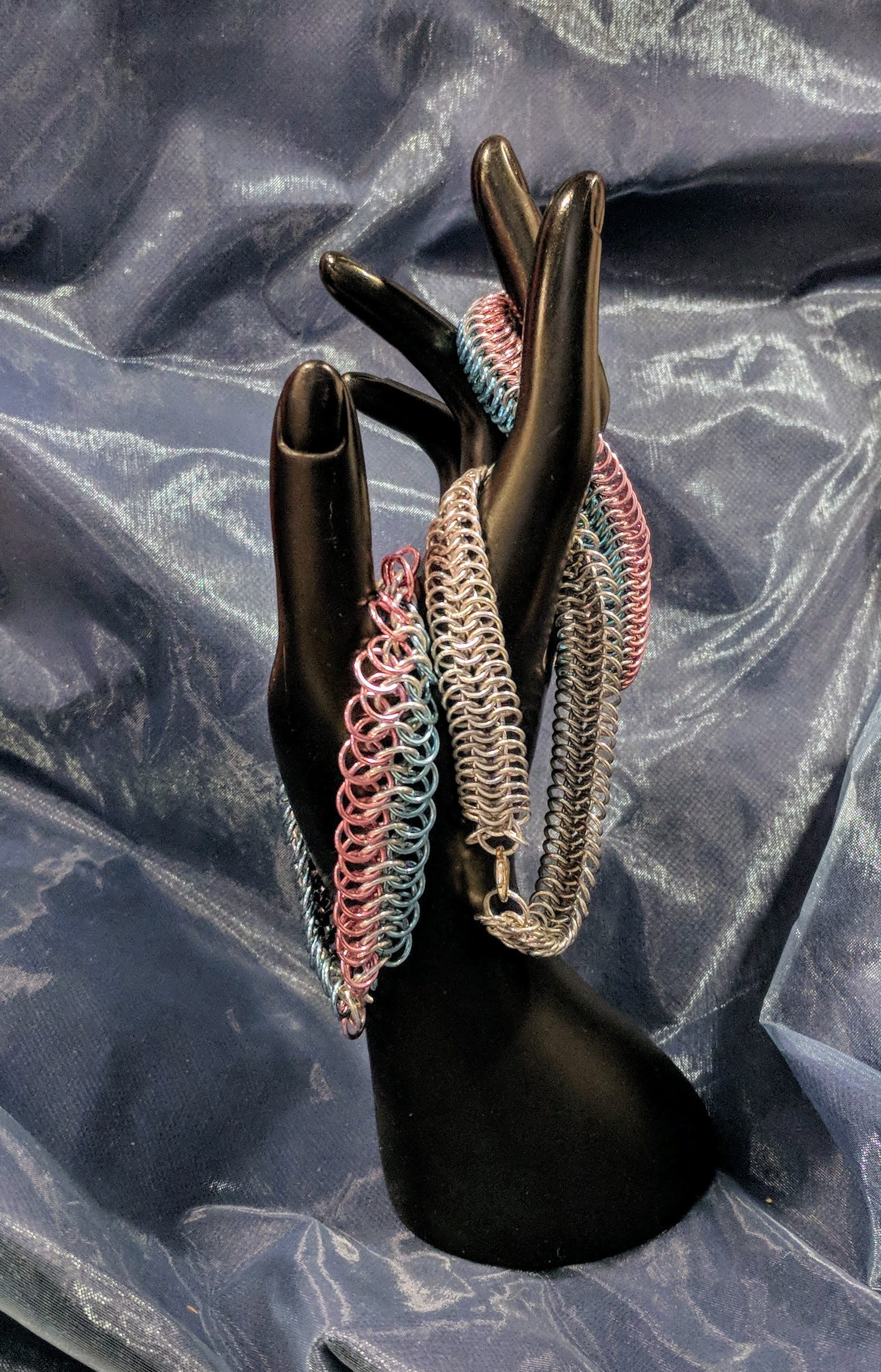 Gorgeous serpentine chainmail bracelets Chainmail Bracelets Dragon & Wolf Designs