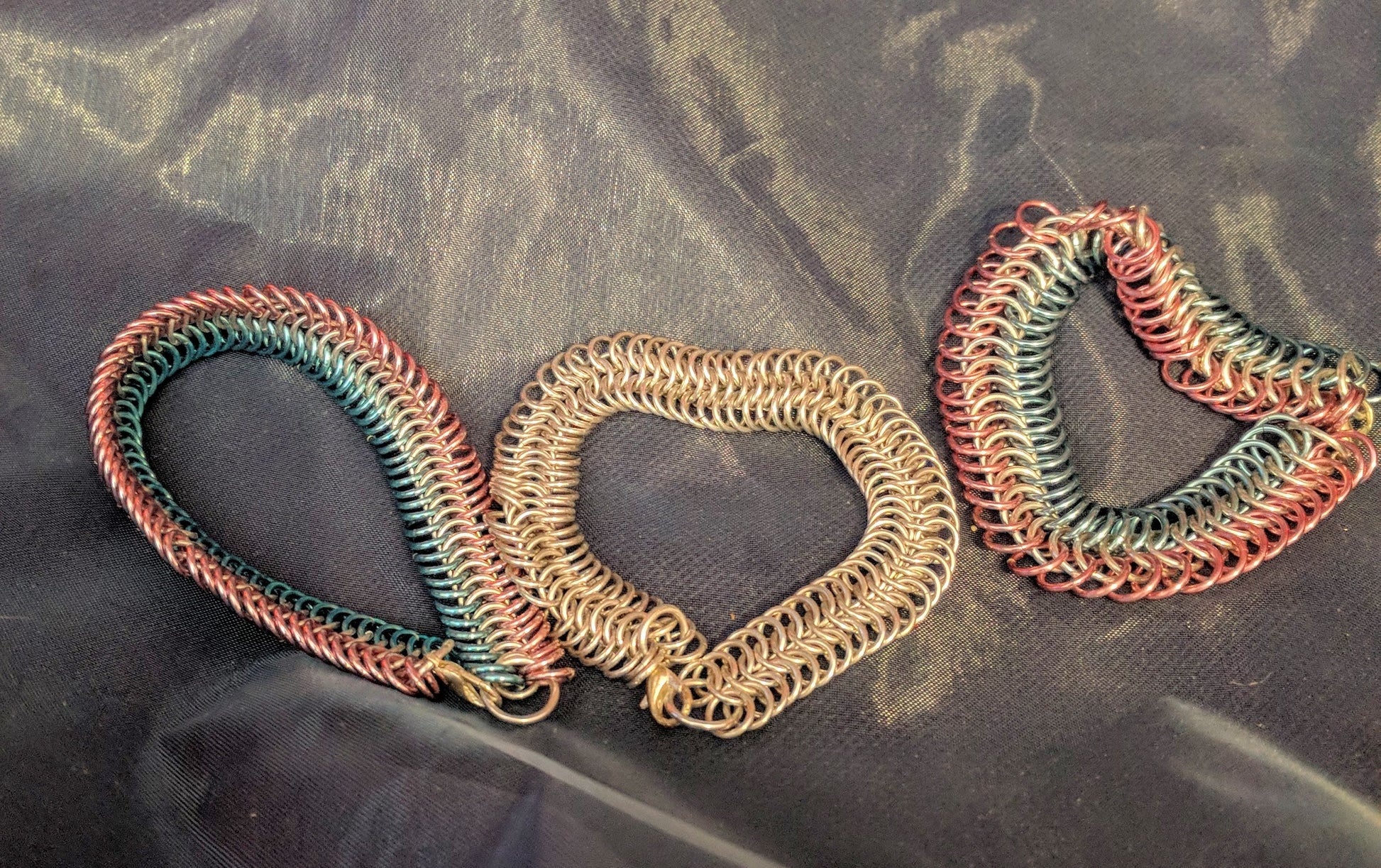 Gorgeous serpentine chainmail bracelets Chainmail Bracelets Dragon & Wolf Designs