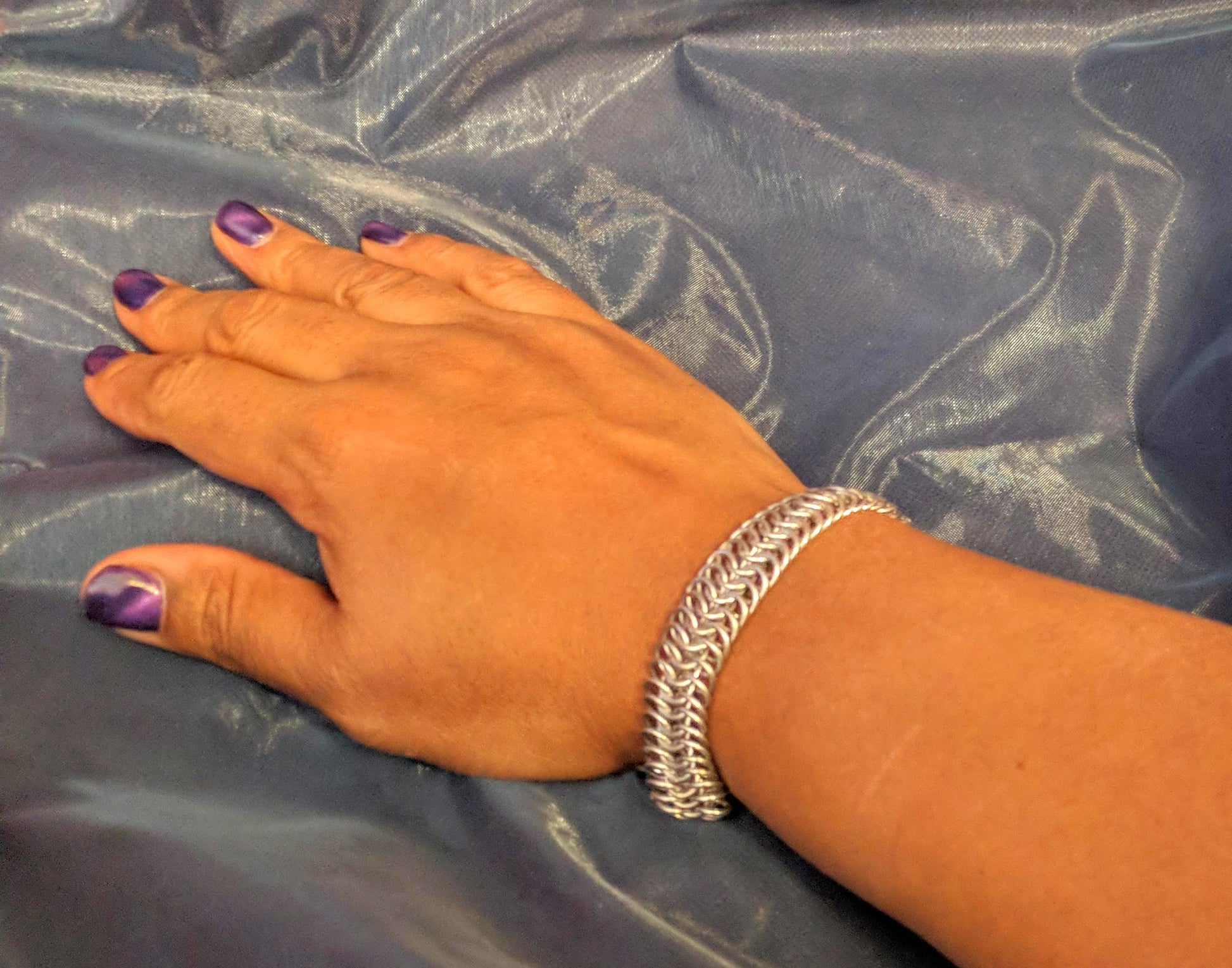 Gorgeous serpentine chainmail bracelets Chainmail Bracelets Dragon & Wolf Designs