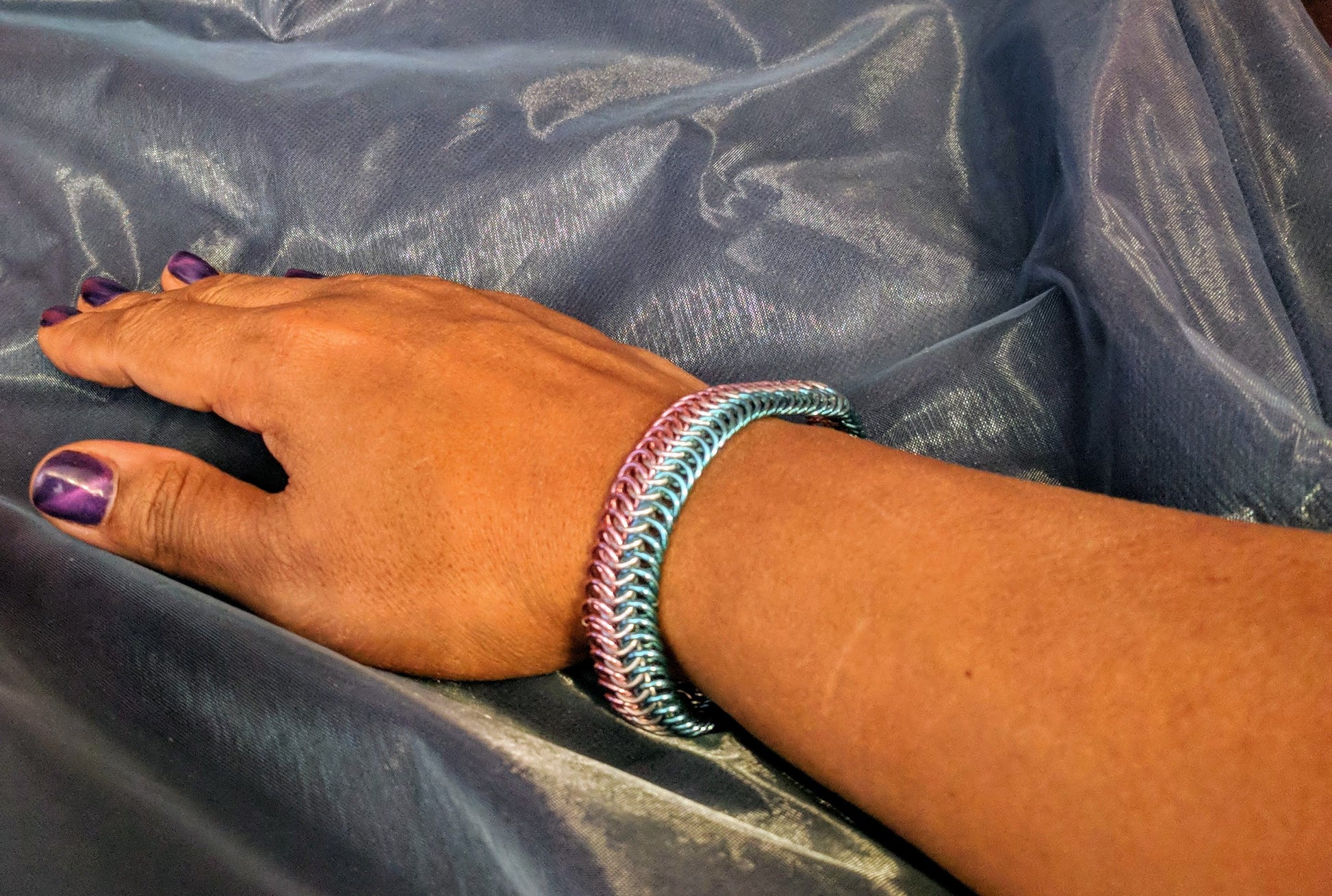 Gorgeous serpentine chainmail bracelets Chainmail Bracelets Dragon & Wolf Designs