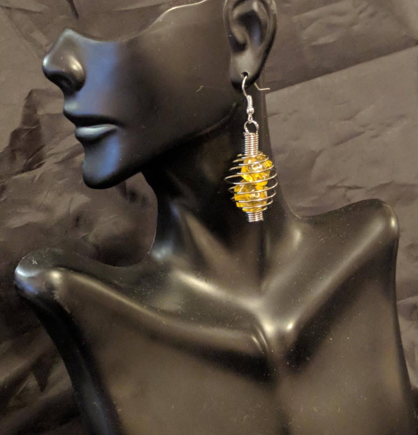 Gaming Dice Dangle Earrings Dangle Earrings Dragon & Wolf Designs