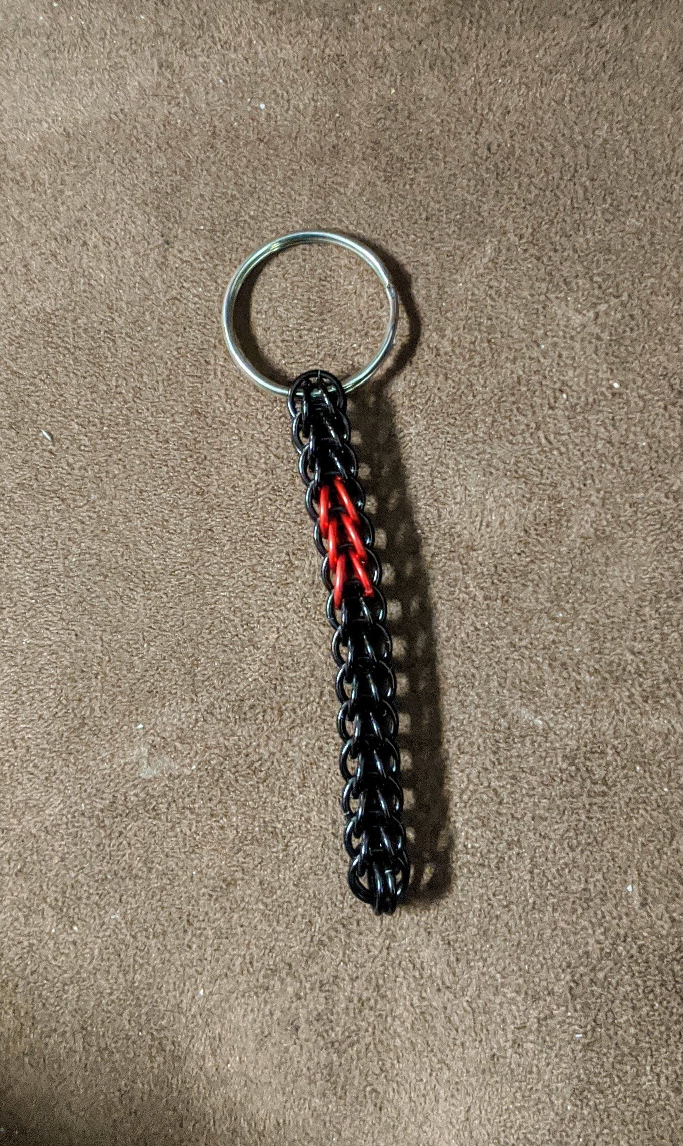 Superhero inspired keychains Geeky Keychains Dragon & Wolf Designs Black/Red