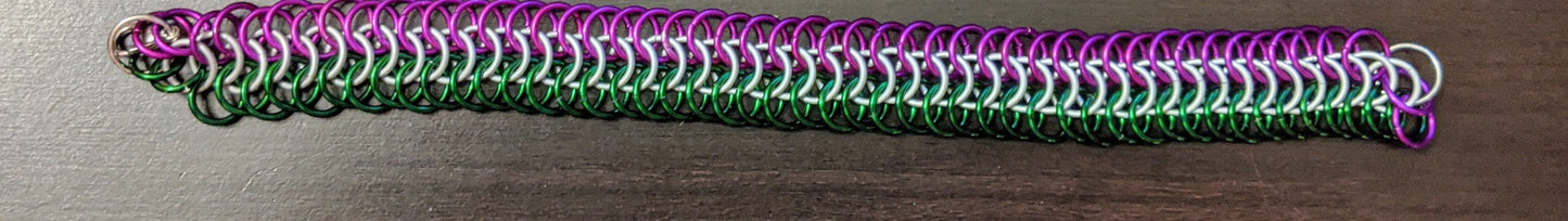 Gorgeous serpentine chainmail bracelets Chainmail Bracelets Dragon & Wolf Designs Genderqueer