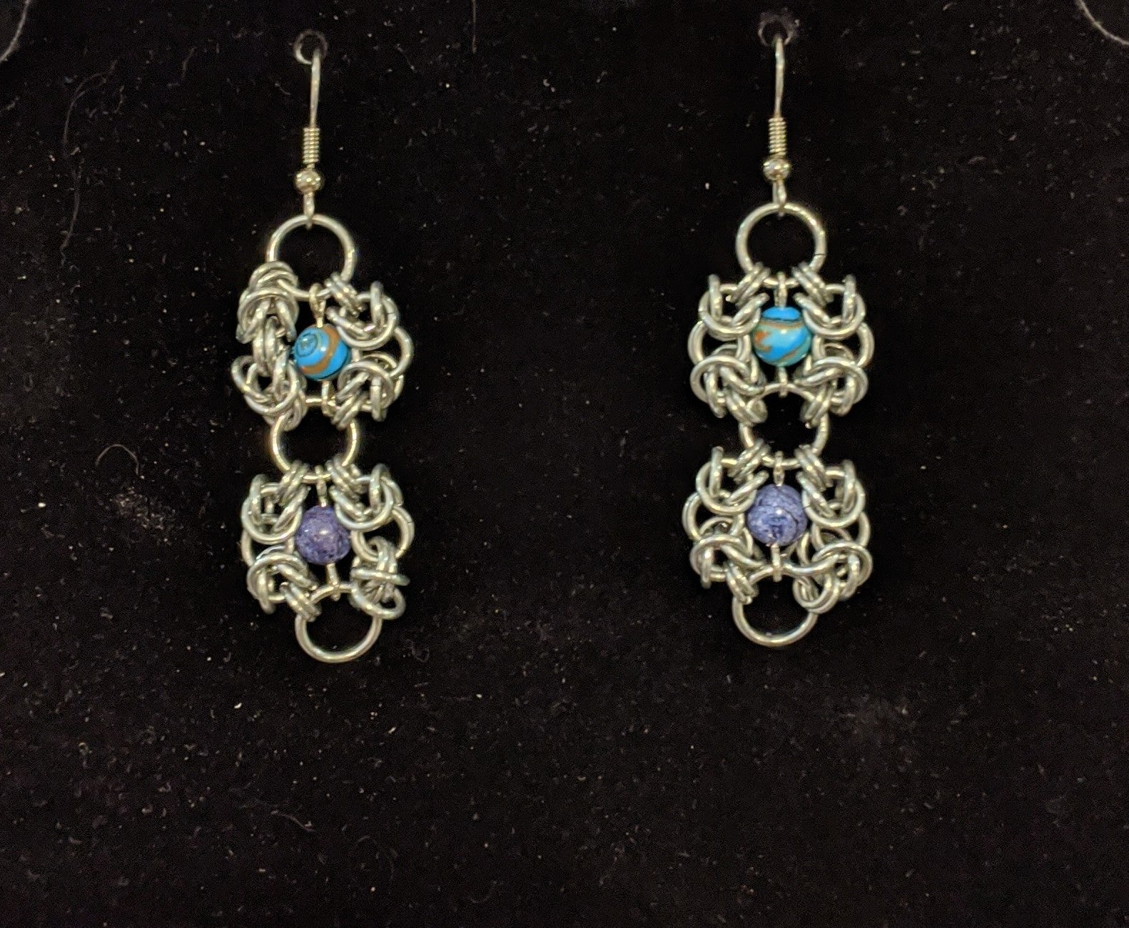 Romanov Chainmail Beaded Jewelry Set Chainmail Jewelry Sets Dragon & Wolf Designs