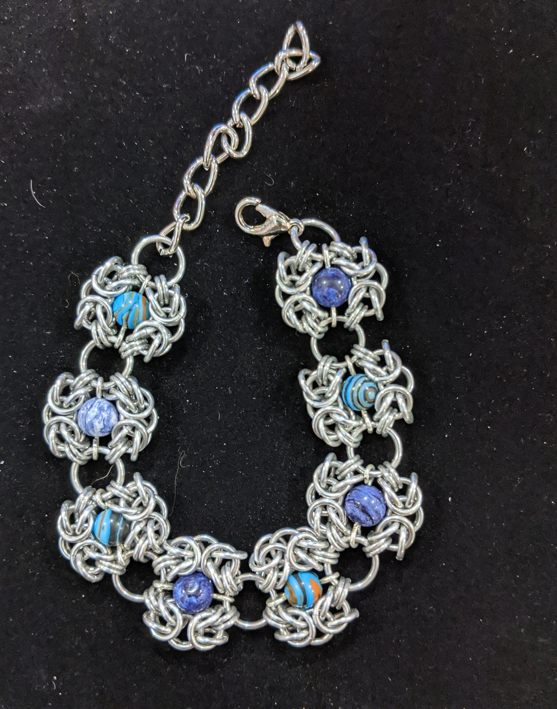 Romanov Chainmail Beaded Jewelry Set Chainmail Jewelry Sets Dragon & Wolf Designs