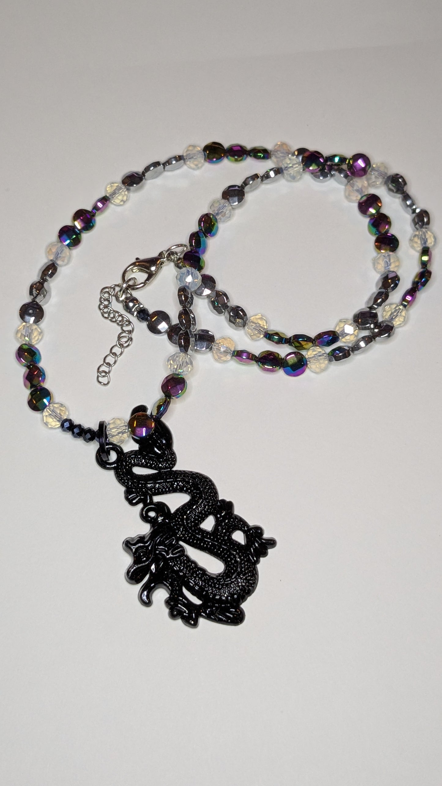Black Dragon Beaded Necklace