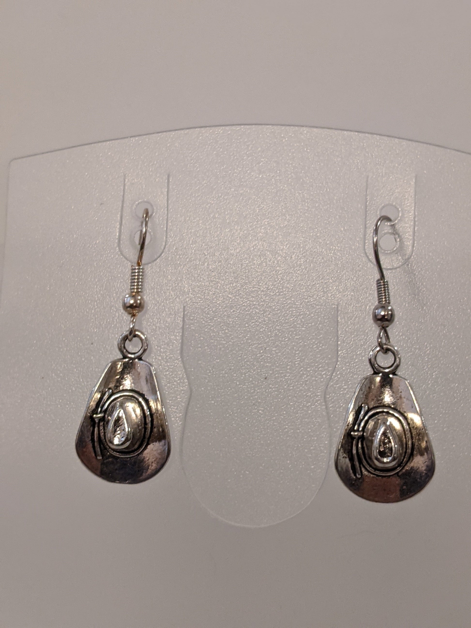 Wild West Cowboy Hat Earrings Dangle Earrings Dragon & Wolf Designs