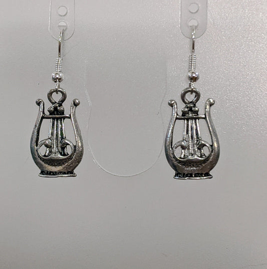 Lyre! Lyre! Dangle Earrings Dragon & Wolf Designs