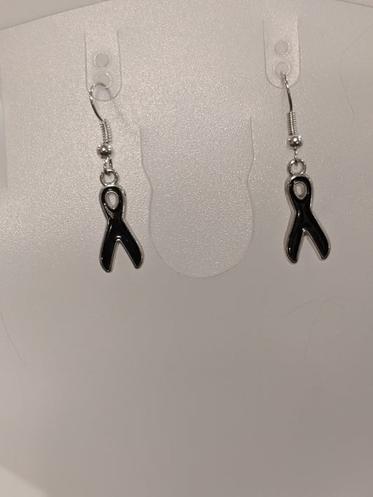 Awareness Ribbon Dangle Earrings Dangle Earrings Dragon & Wolf Designs