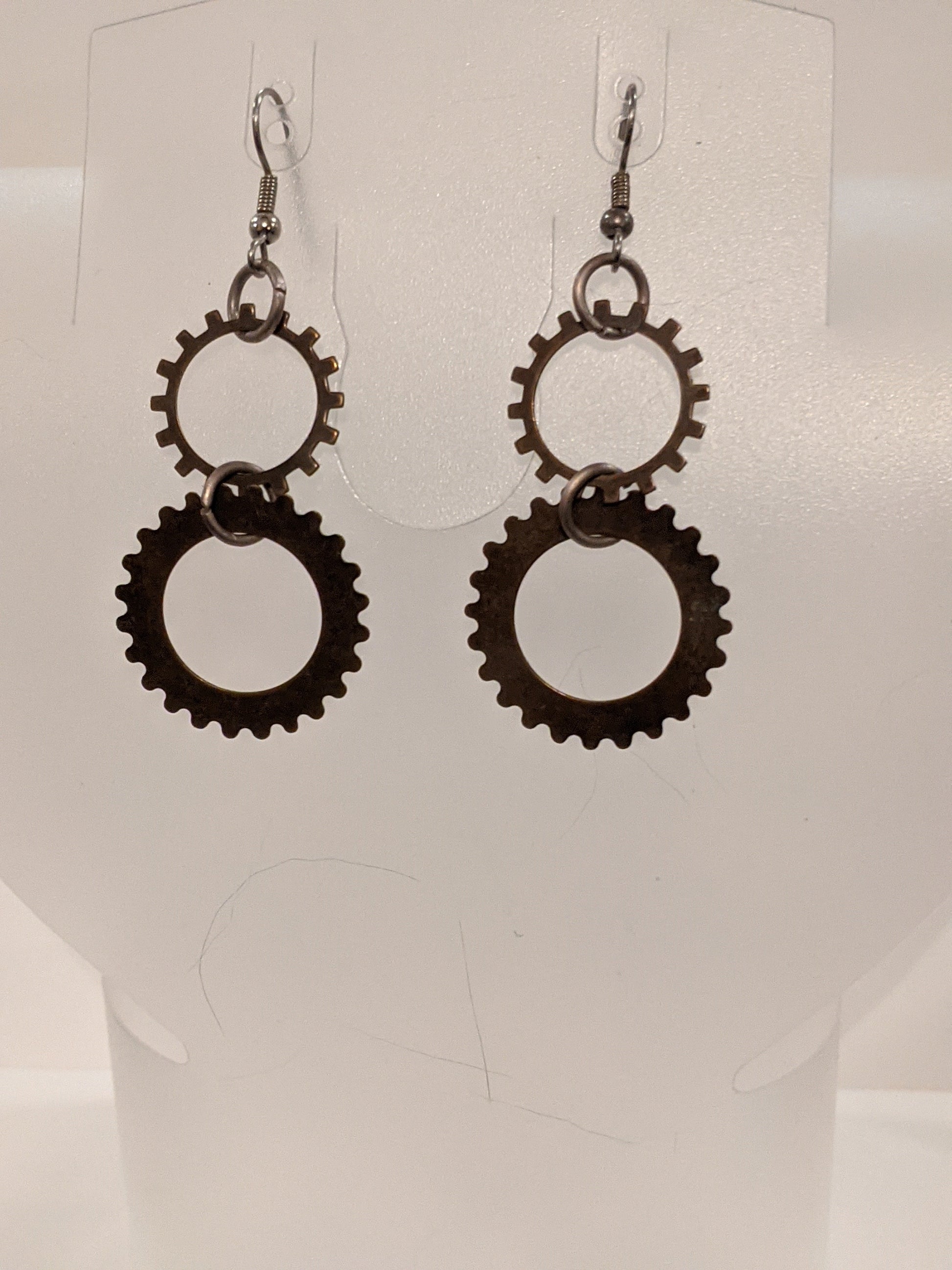 Steamfunk Dangle Earrings Dangle Earrings Dragon & Wolf Designs