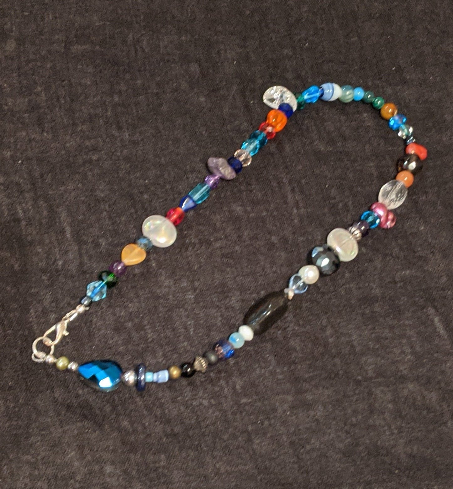 Colorful mixed beaded necklace Beaded Necklaces Dragon & Wolf Designs Long