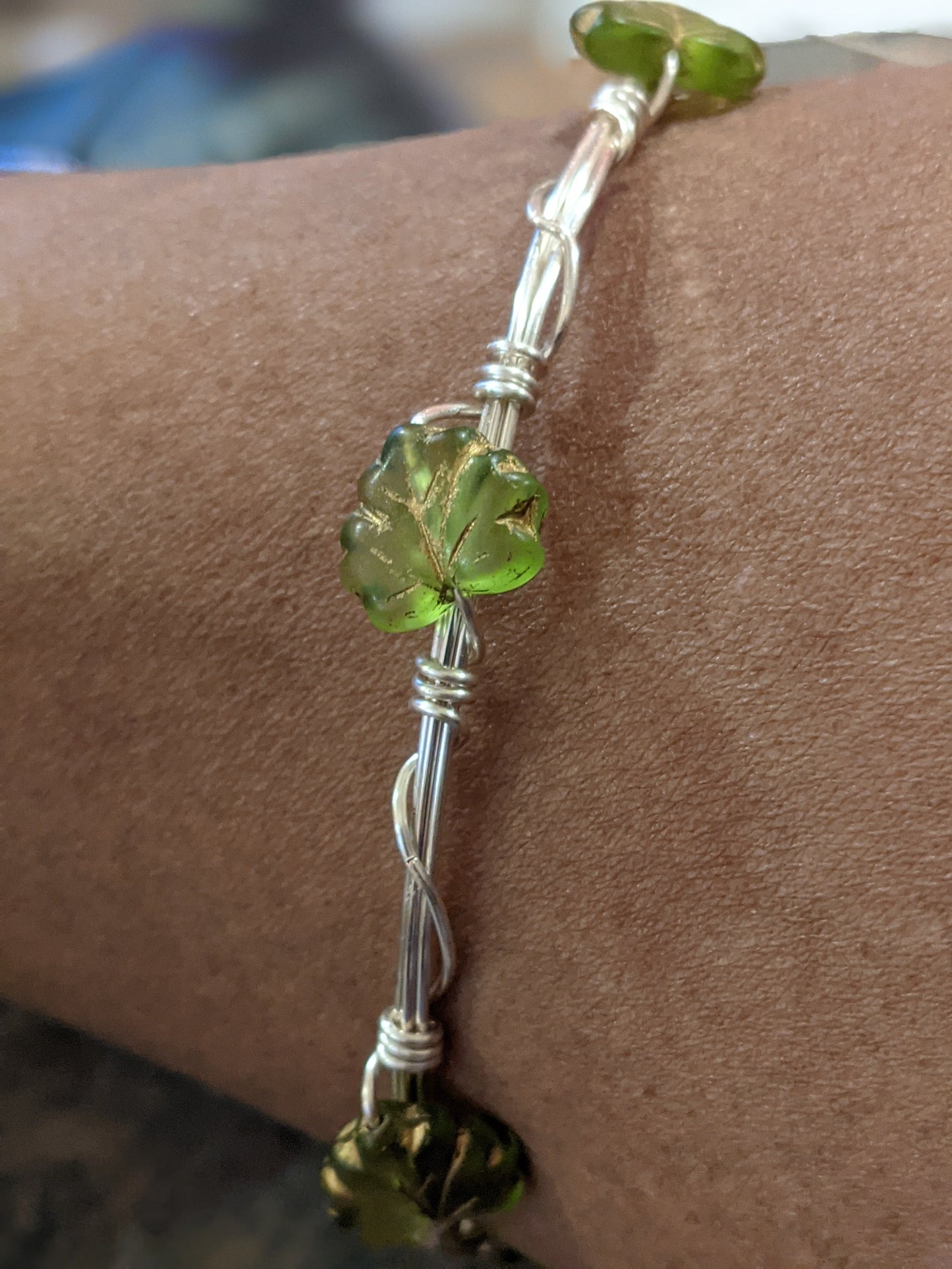 Beaded Wire Wrapped Bangles Beaded Bracelets Dragon & Wolf Designs