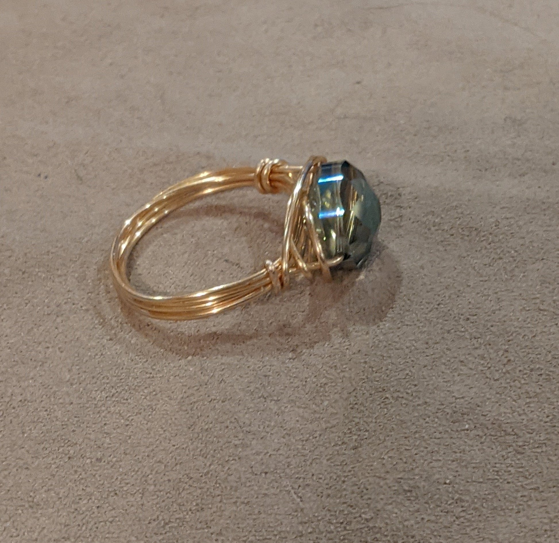 Magical Shimmering Wire Wrapped Ring Rings Dragon & Wolf Designs