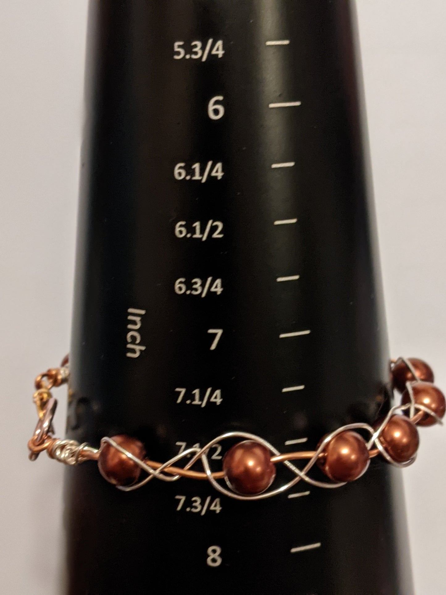 Glass Pearl Wire Wrapped Bracelet Beaded Bracelets Dragon & Wolf Designs