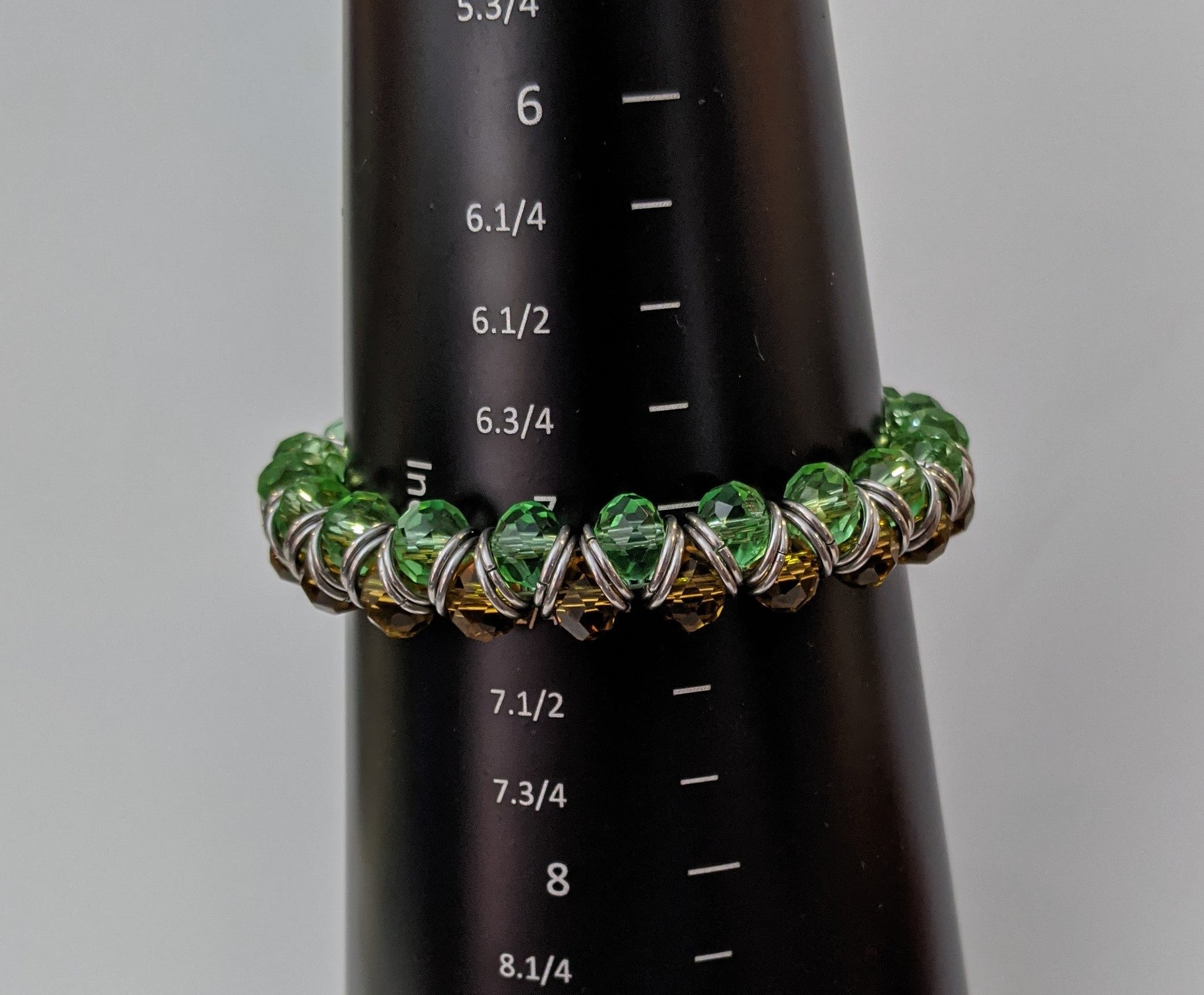 Goddess Bracelet Beaded Bracelets Dragon & Wolf Designs Green and tawny