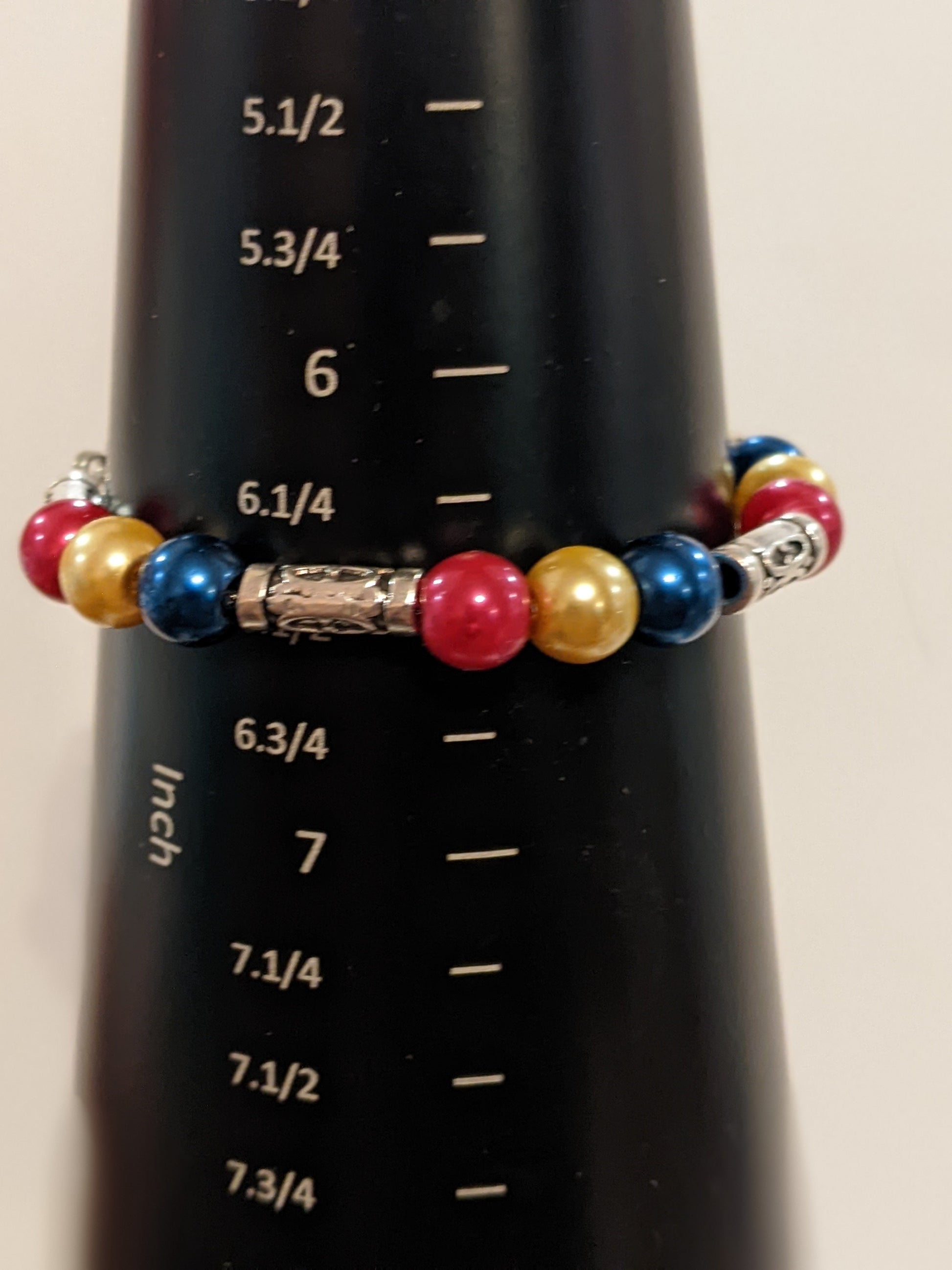 Pansexual Pride Beaded Bracelet Beaded Bracelets Dragon & Wolf Designs