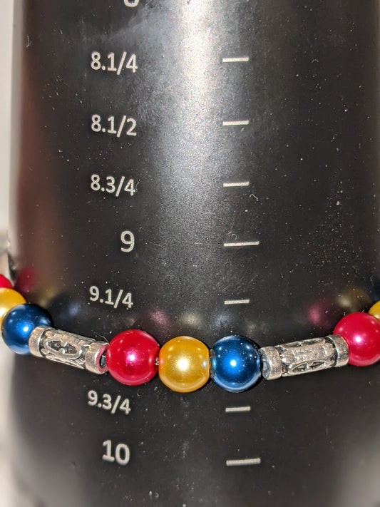 Pansexual Pride Beaded Bracelet Beaded Bracelets Dragon & Wolf Designs