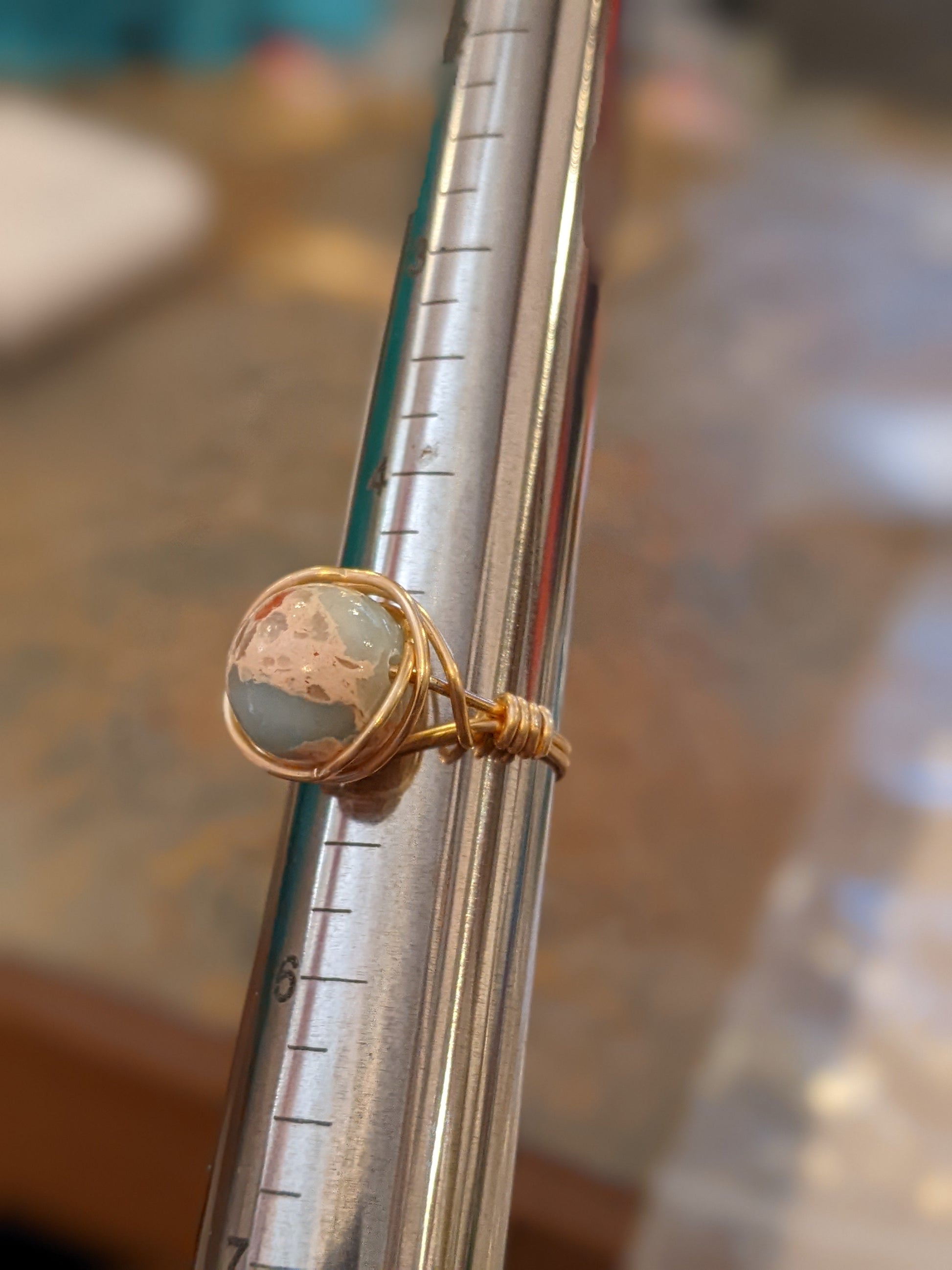 Wire Wrapped Gemstone Rings Rings Dragon & Wolf Designs