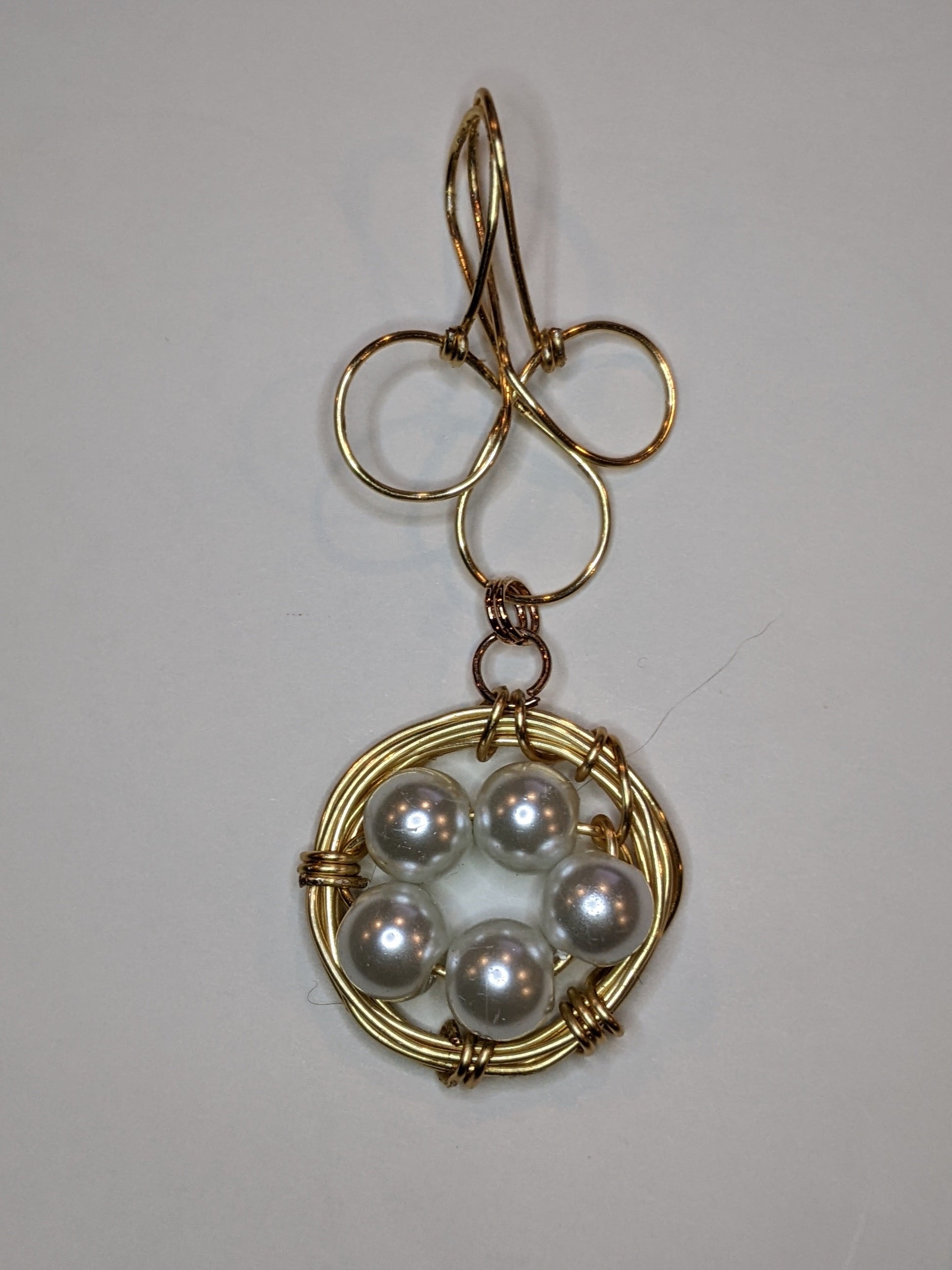 Wire Wrapped Bird's Nest Pendant Beaded Pendants Dragon & Wolf Designs