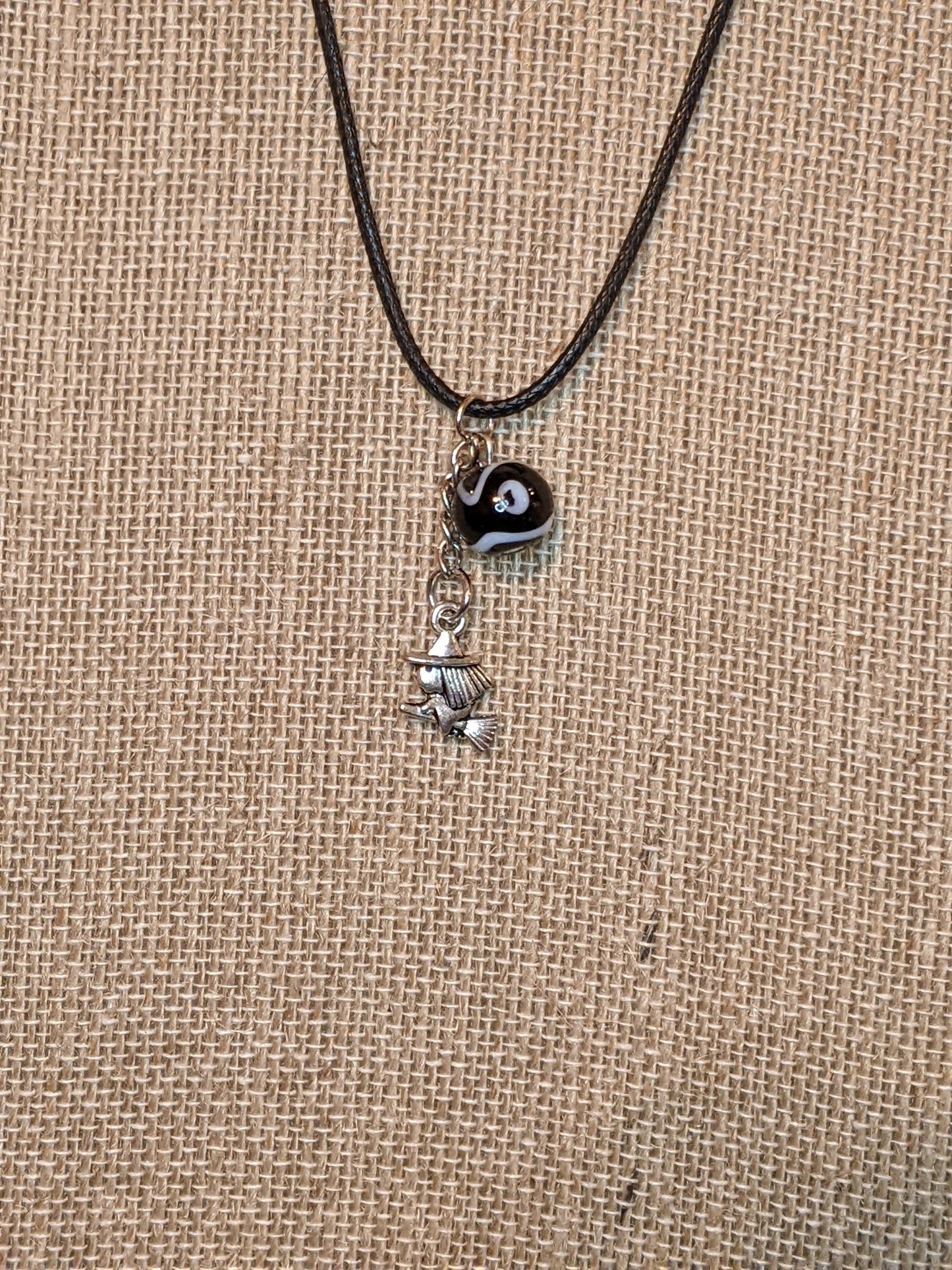 Adorable Witch on a Broom Pendant Pendants Dragon & Wolf Designs