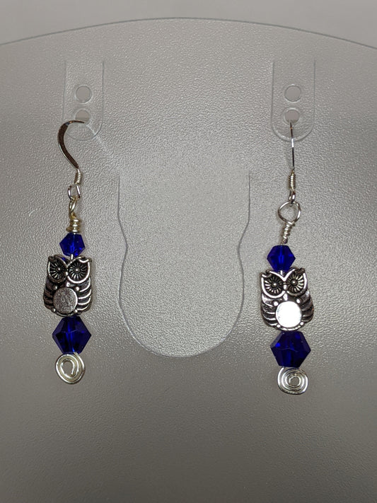 Owl Earrings Beaded Earrings Dragon & Wolf Designs