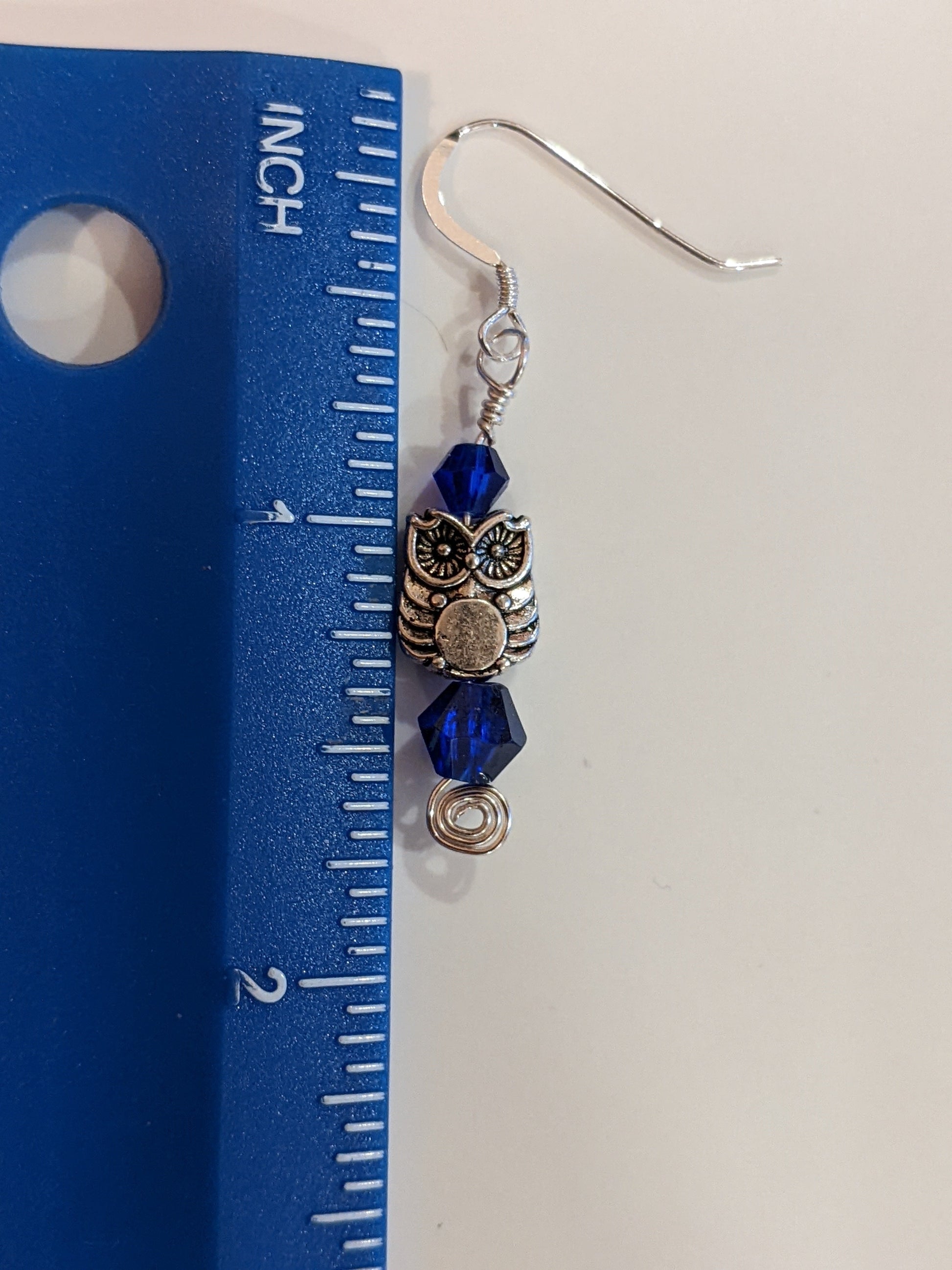 Owl Earrings Beaded Earrings Dragon & Wolf Designs