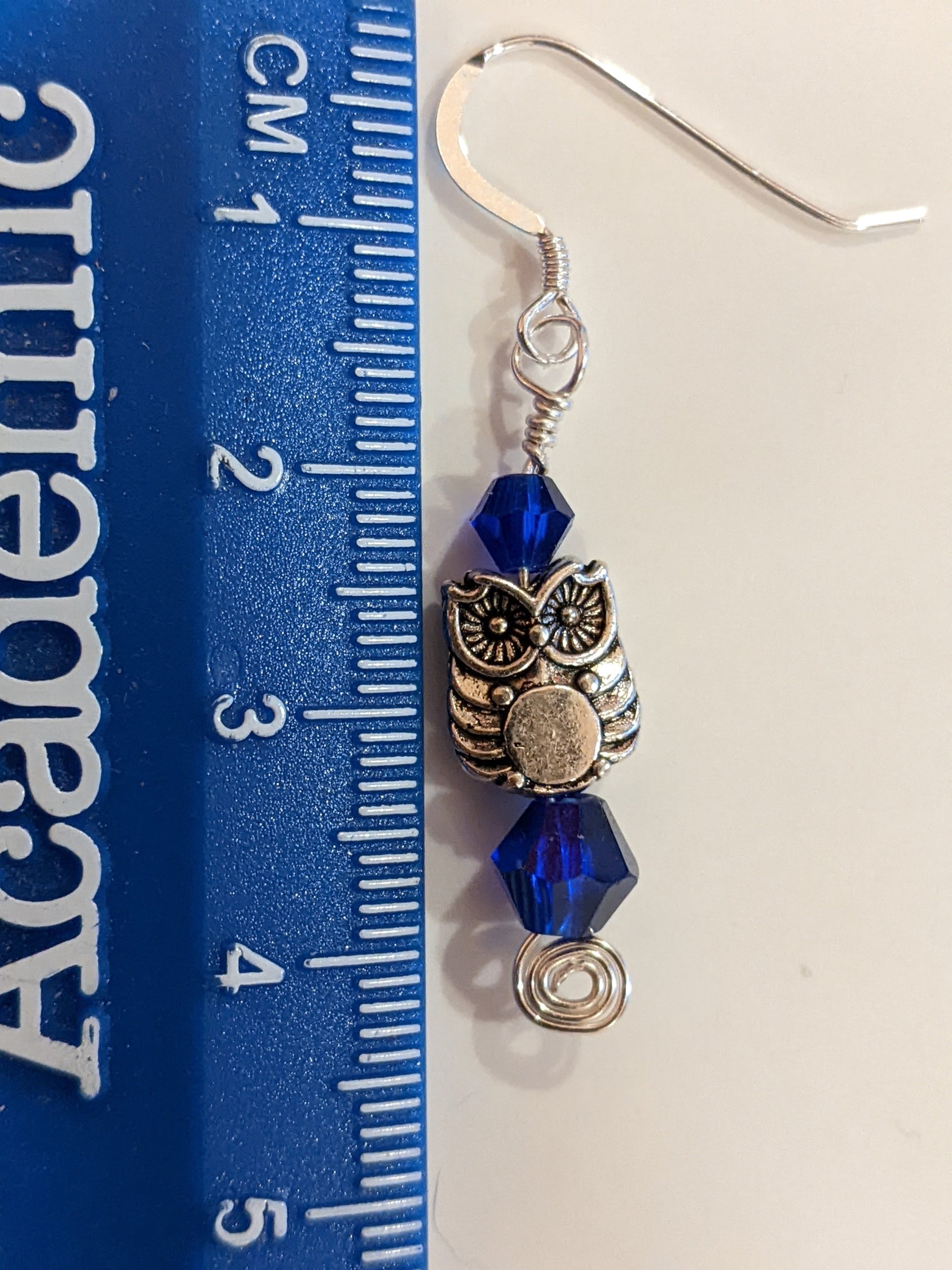 Owl Earrings Beaded Earrings Dragon & Wolf Designs