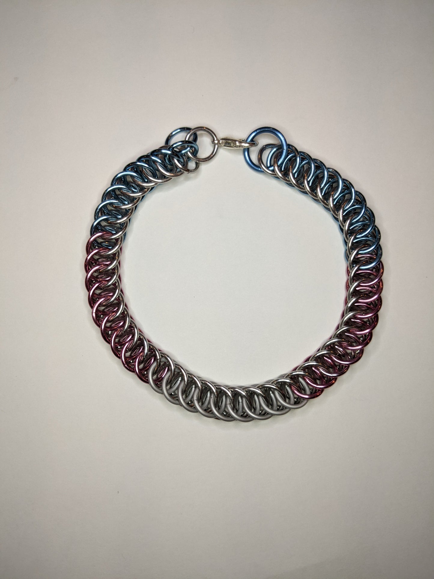 Pride  Chainmail Bracelets Chainmail Bracelets Dragon & Wolf Designs Trans