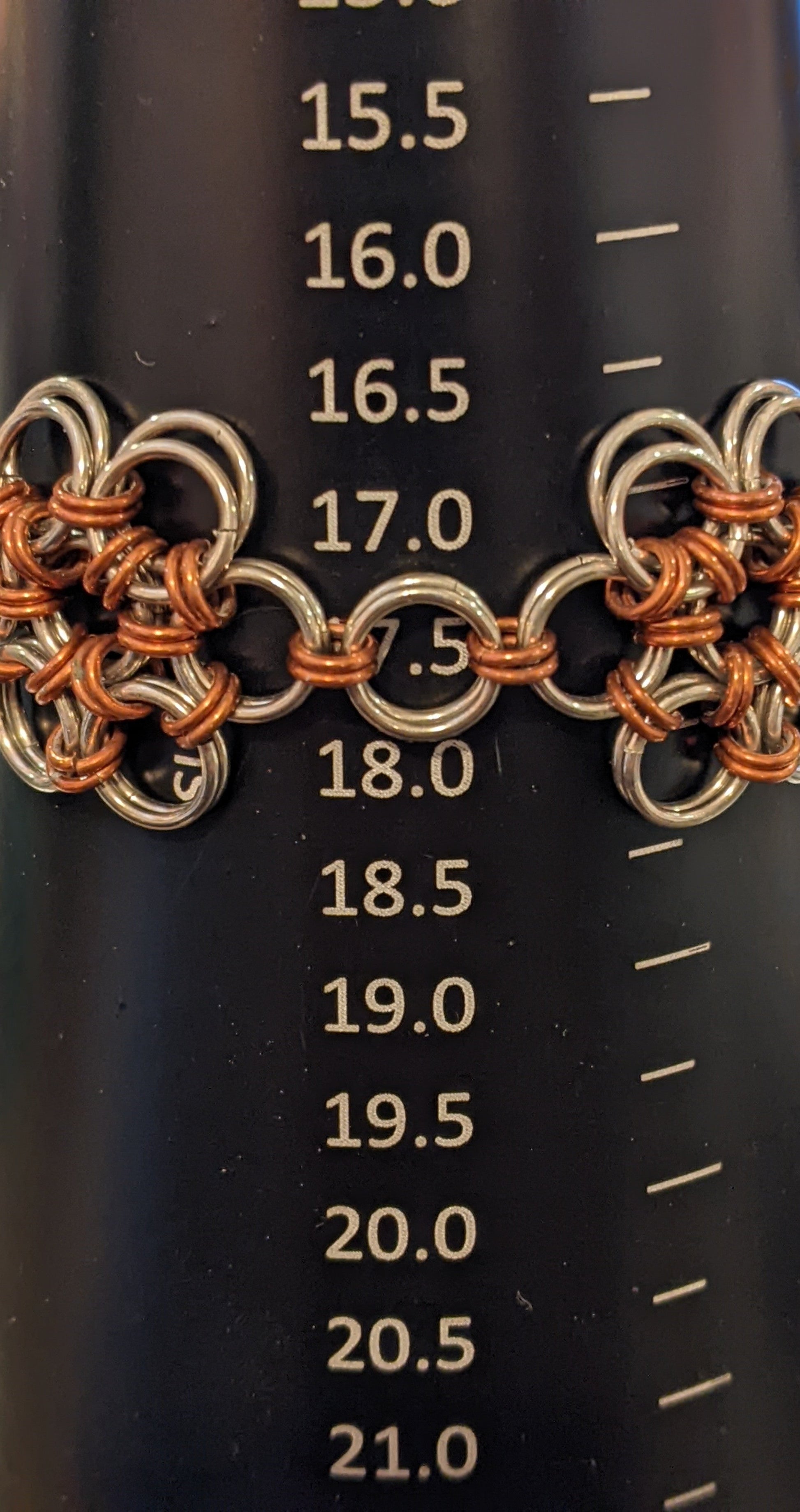 Japanese Flower Bracelet Chainmail Bracelets Dragon & Wolf Designs