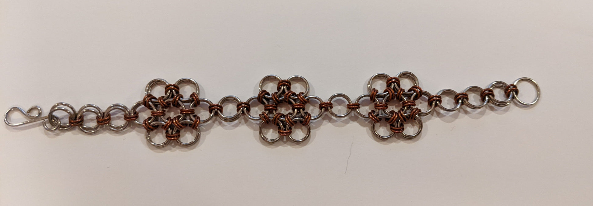 Japanese Flower Bracelet Chainmail Bracelets Dragon & Wolf Designs