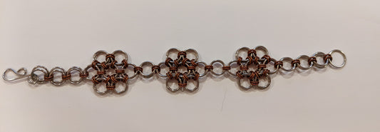 Japanese Flower Bracelet Chainmail Bracelets Dragon & Wolf Designs