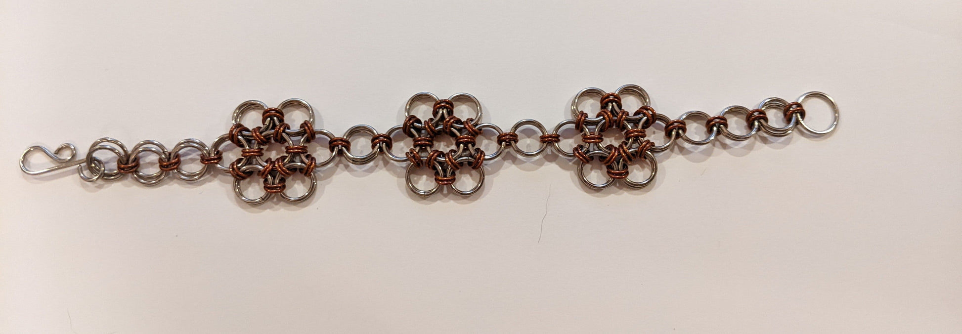 Japanese Flower Bracelet Chainmail Bracelets Dragon & Wolf Designs