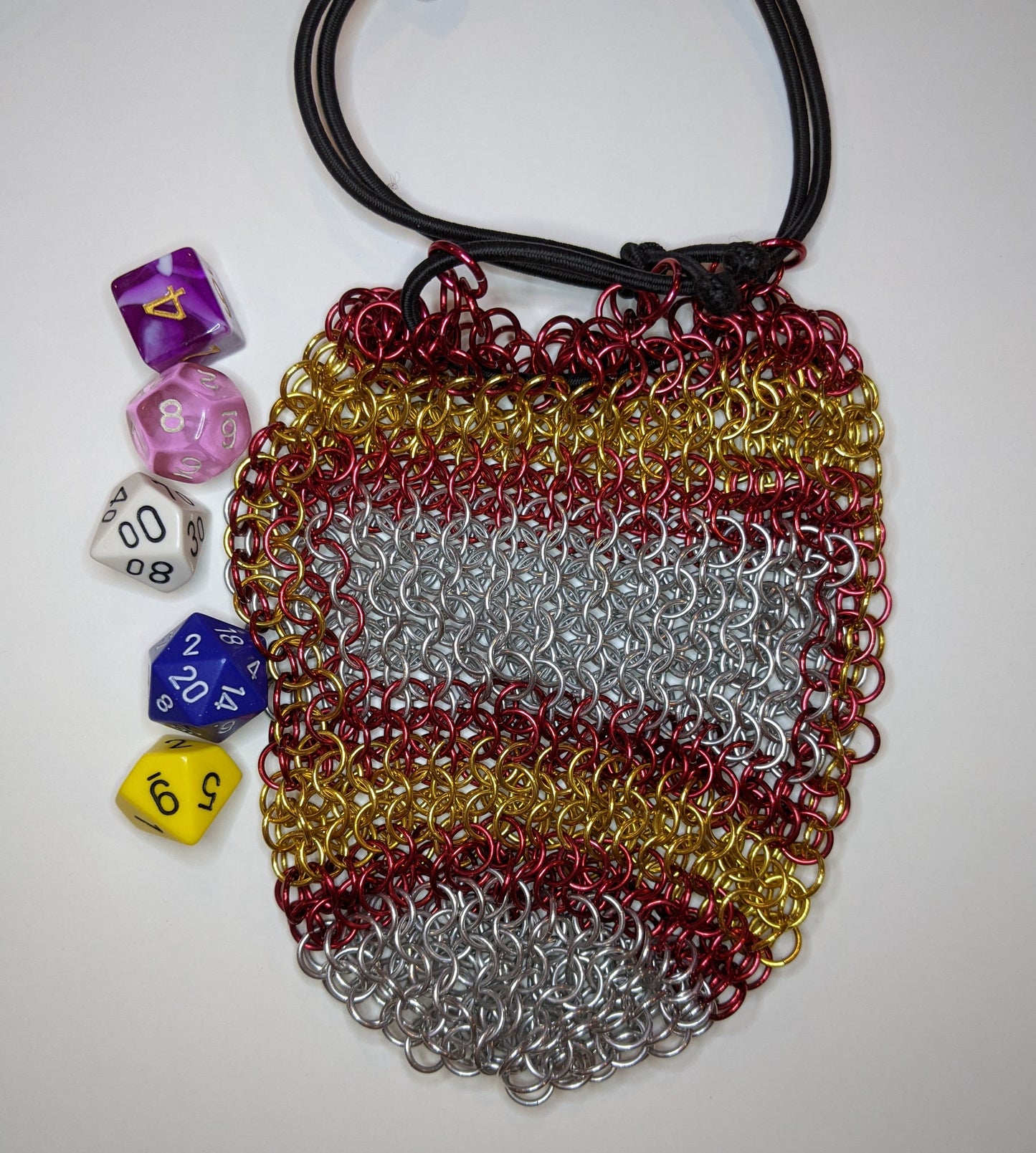Chainmail dice bags Gaming Accessories Dragon & Wolf Designs