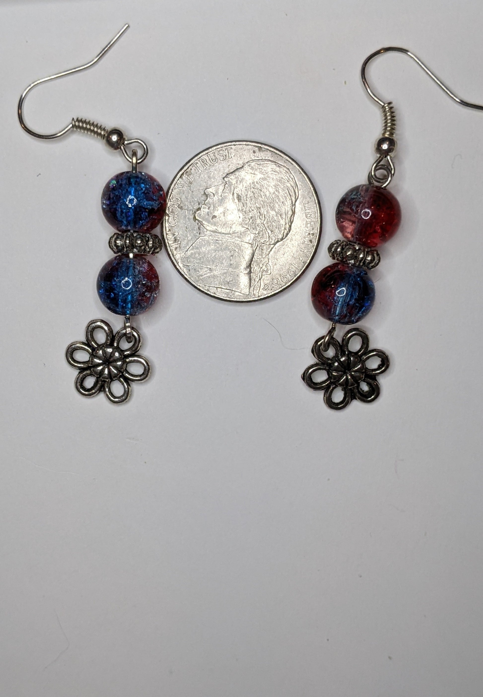 Beaded Dangle Earrings Beaded Earrings Dragon & Wolf Designs