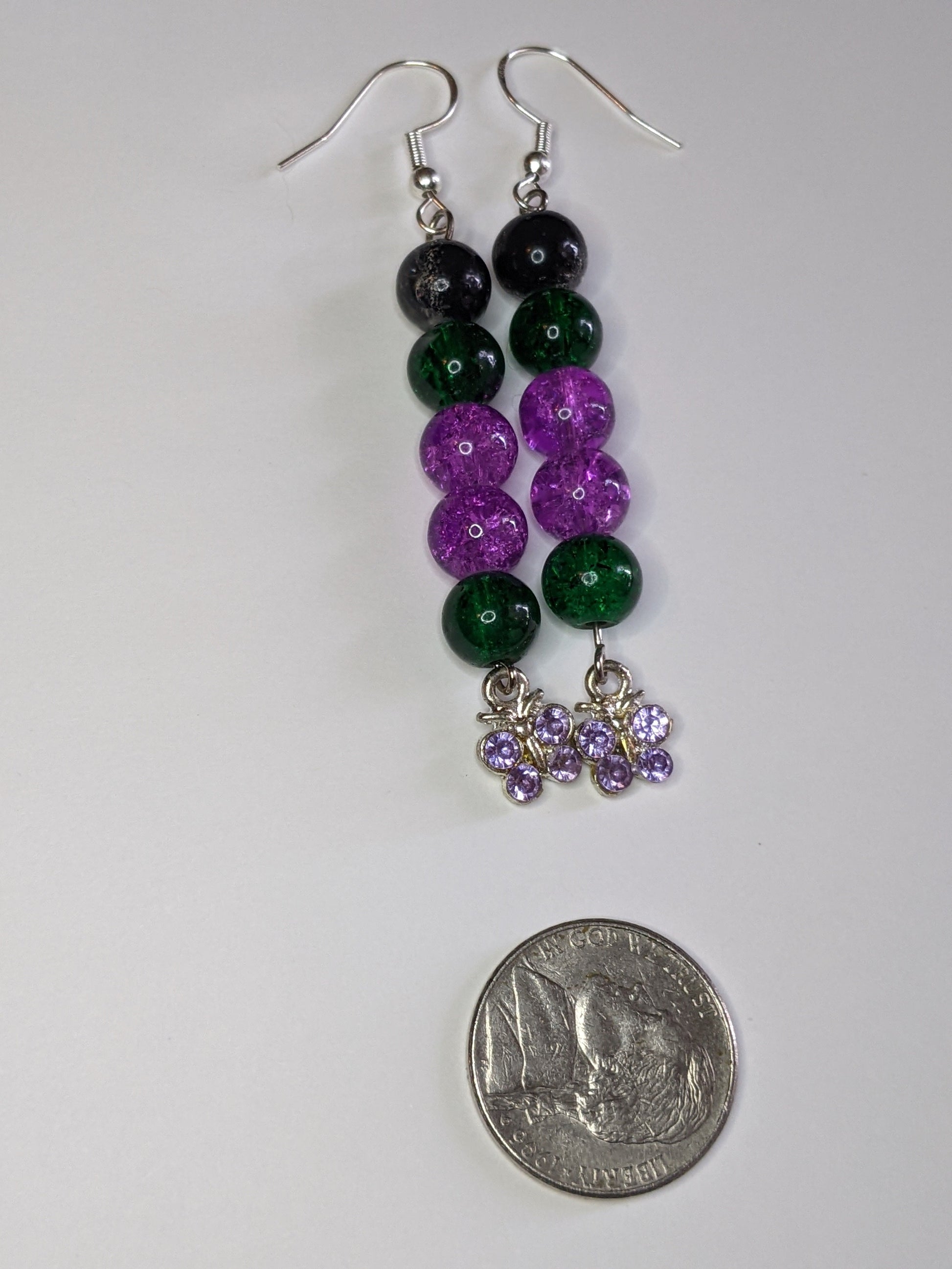Beaded Dangle Earrings Beaded Earrings Dragon & Wolf Designs