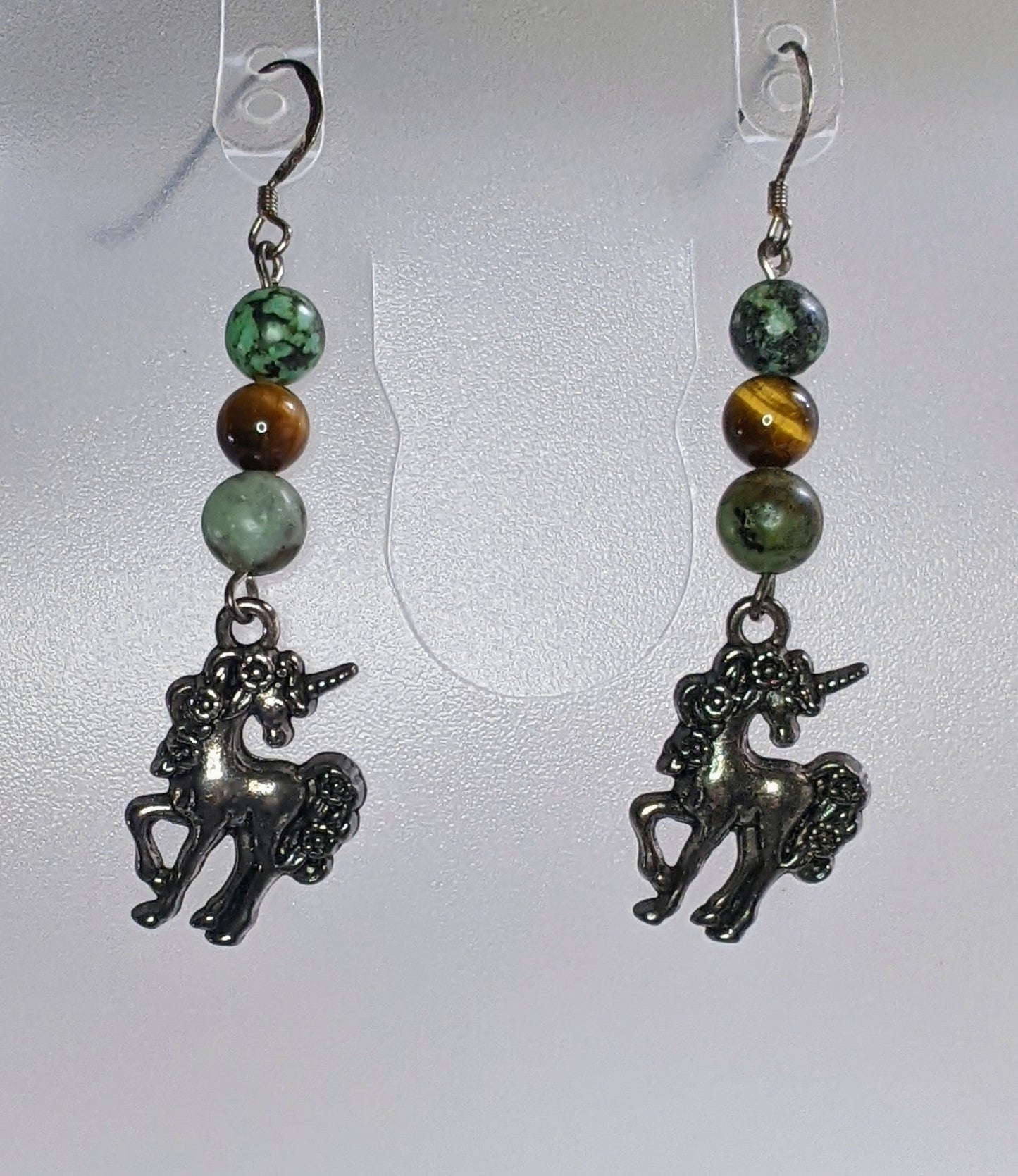 Beaded Unicorn Earrings Beaded Earrings Dragon & Wolf Designs