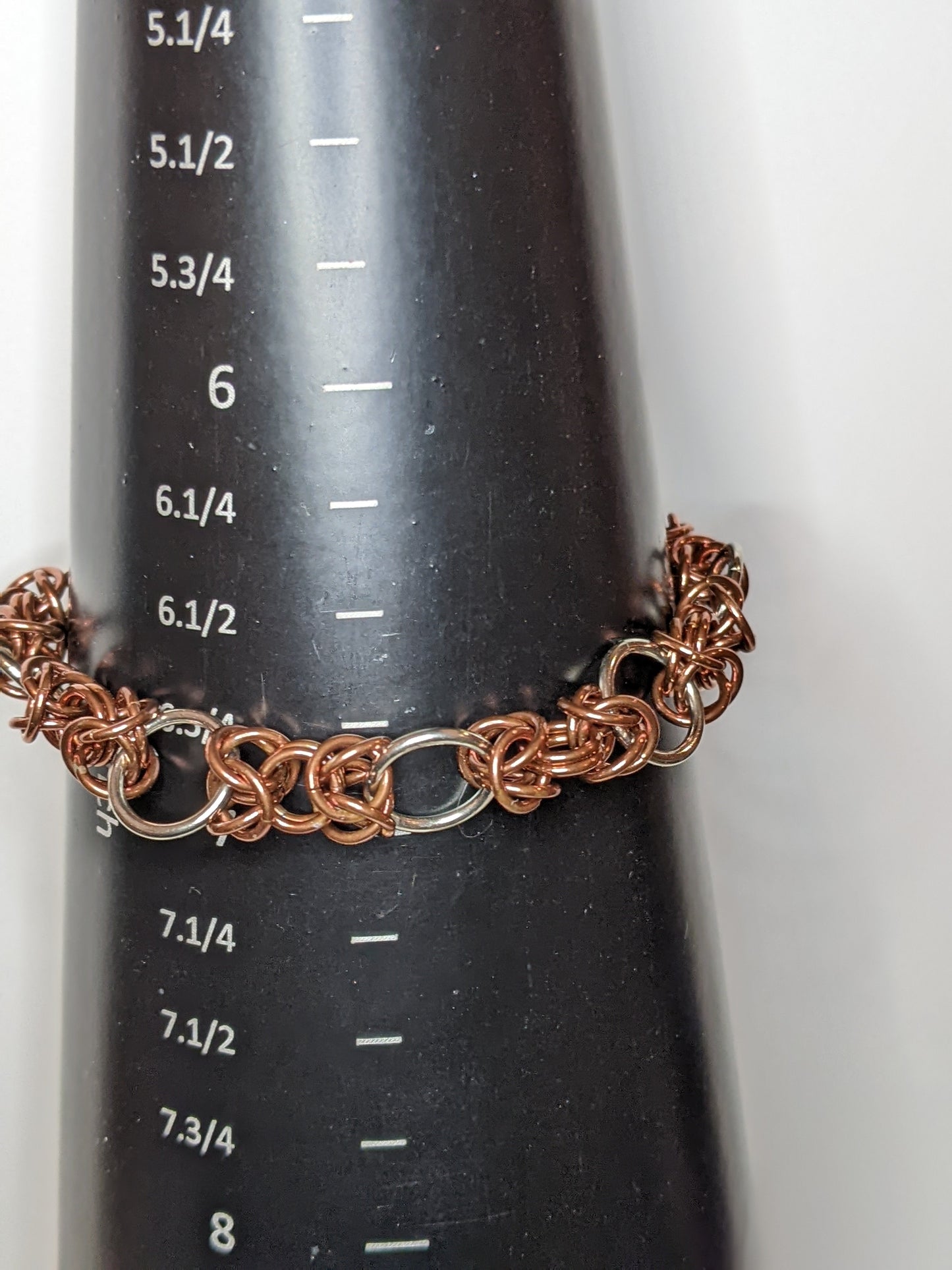Copper & Nickel Chainmail Bracelet Chainmail Bracelets Dragon & Wolf Designs