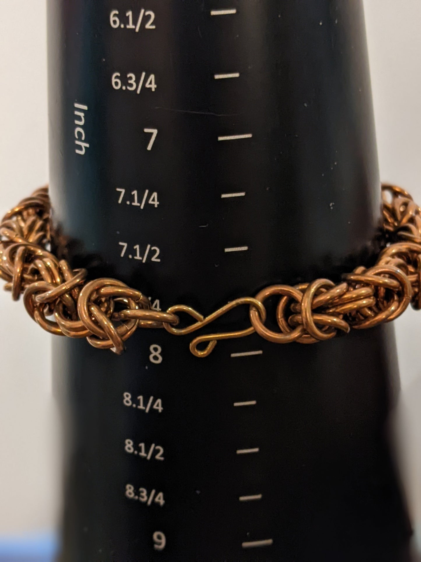 Brass Byzantine Weave Chainmail Bracelets Chainmail Bracelets Dragon & Wolf Designs 7.75