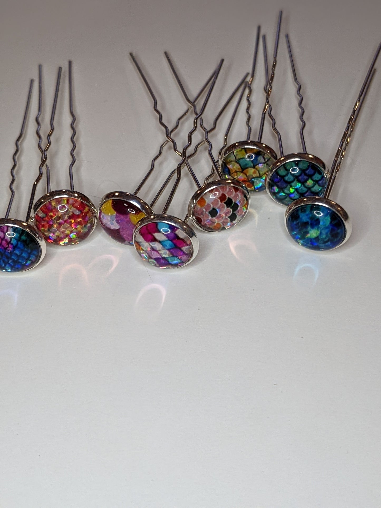 Sparkly Fun Hair Sticks Accessories Dragon & Wolf Designs Merfolk/Dragon Scale