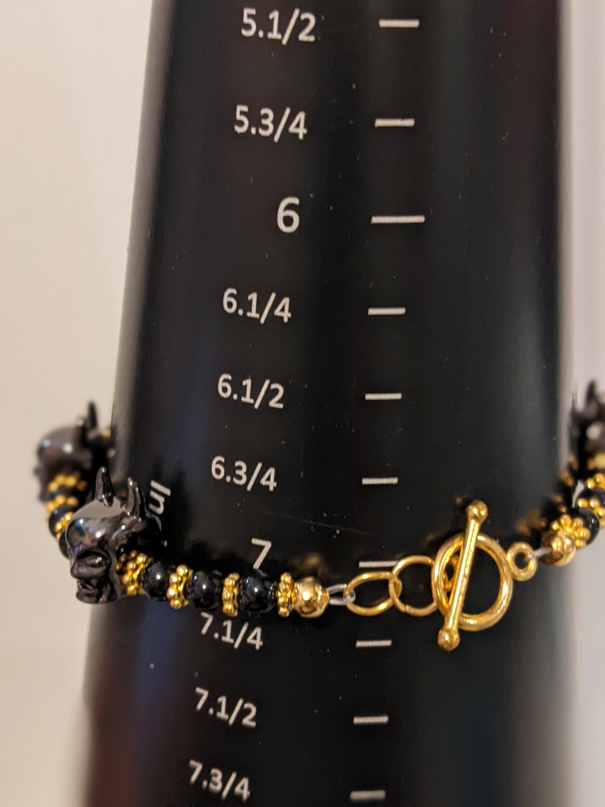 Silver Tone Bat Focal Bracelet Fantasy/SciFi Jewelry Dragon & Wolf Designs