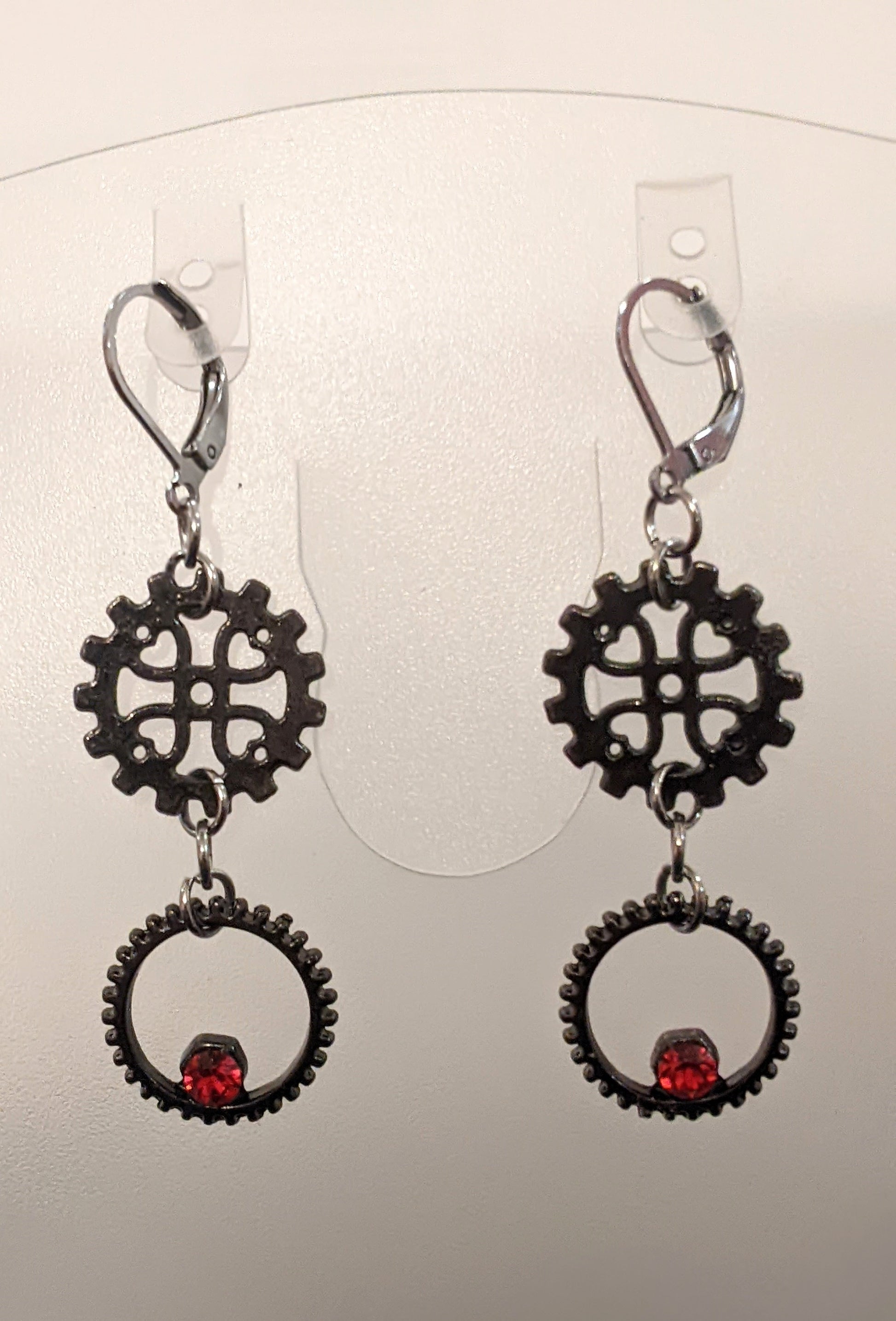 Elegant Steampunk Earrings Beaded Earrings Dragon & Wolf Designs