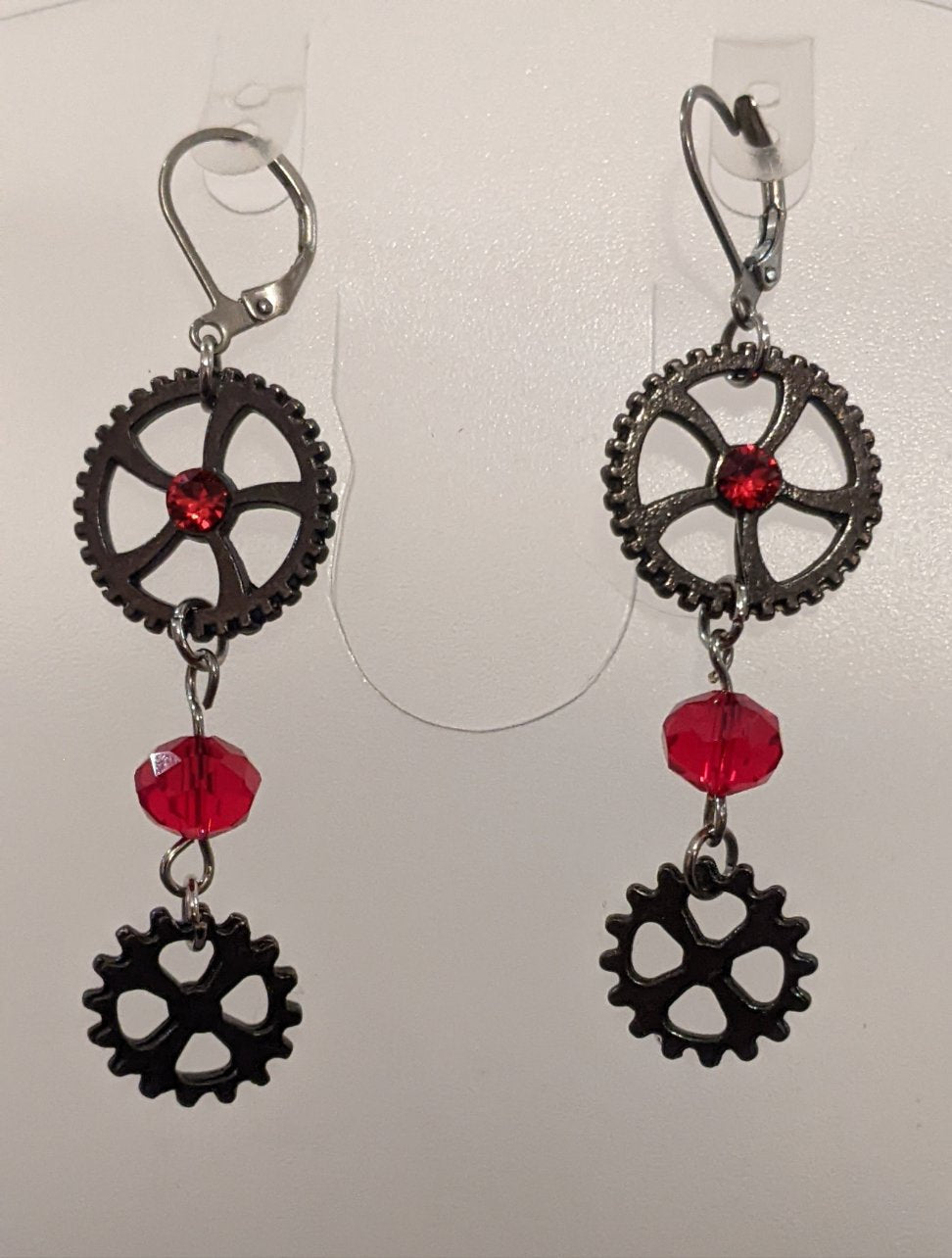 Elegant Steampunk Earrings Beaded Earrings Dragon & Wolf Designs 3 link